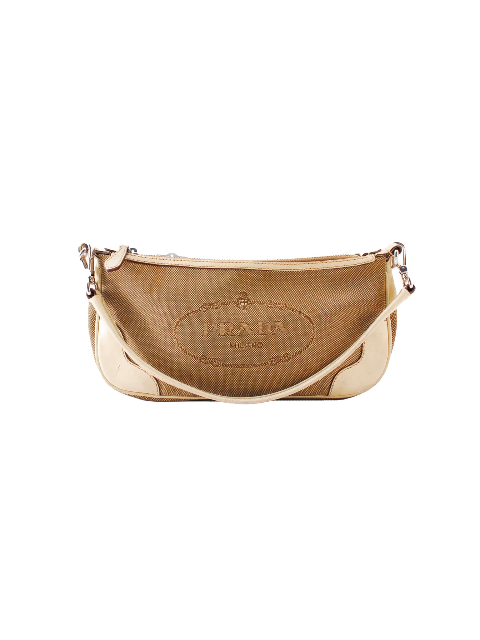 Prada 2000s Camel Leather One Shoulder Bag · INTO