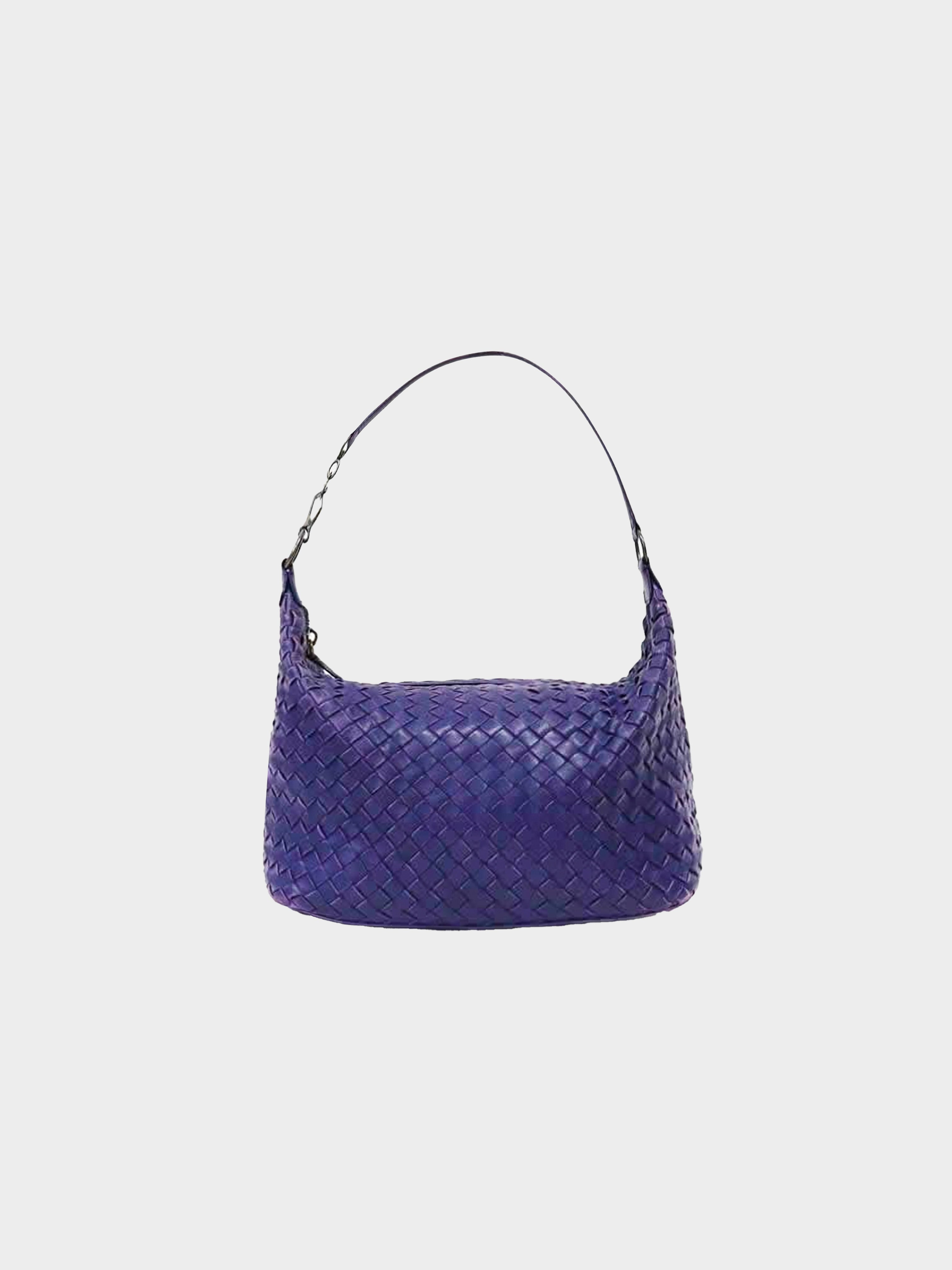 Bottega Veneta 2000's Purple Intrecciato Hobo Bag · INTO