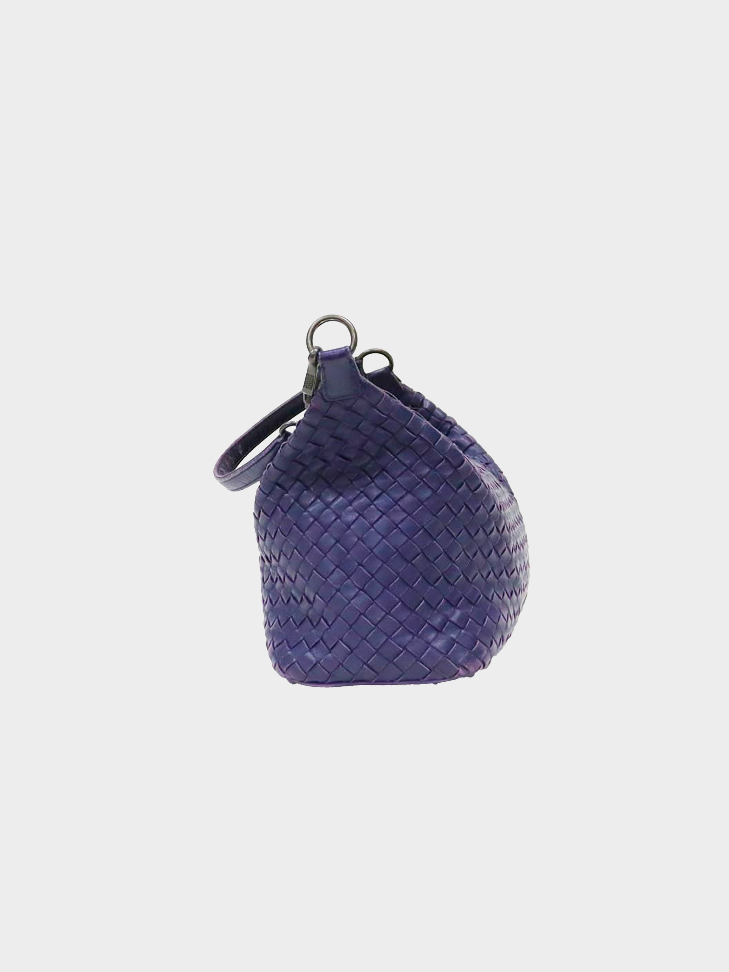 Bottega Veneta 2000's Purple Intrecciato Hobo Bag