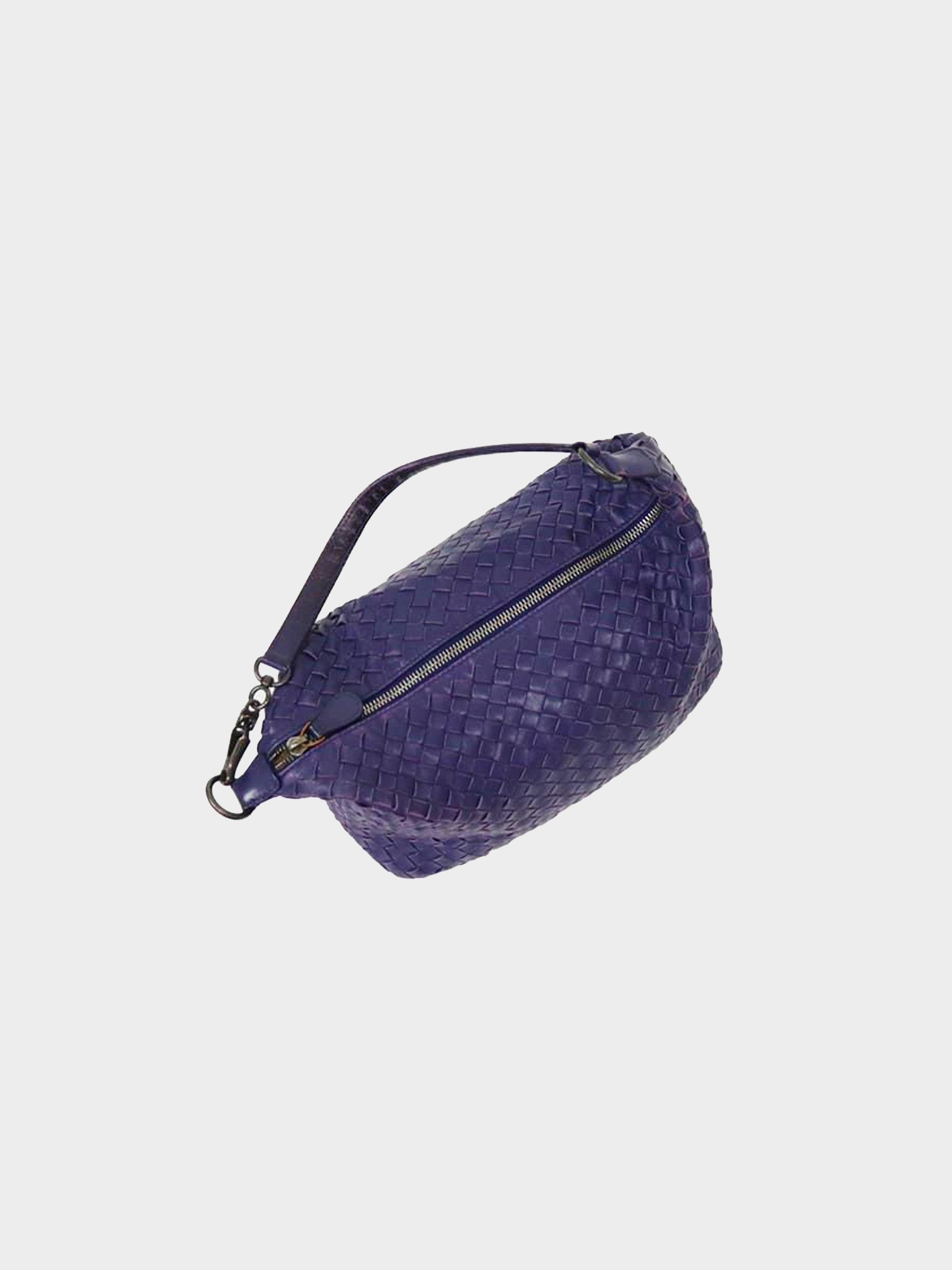 Bottega Veneta 2000's Purple Intrecciato Hobo Bag