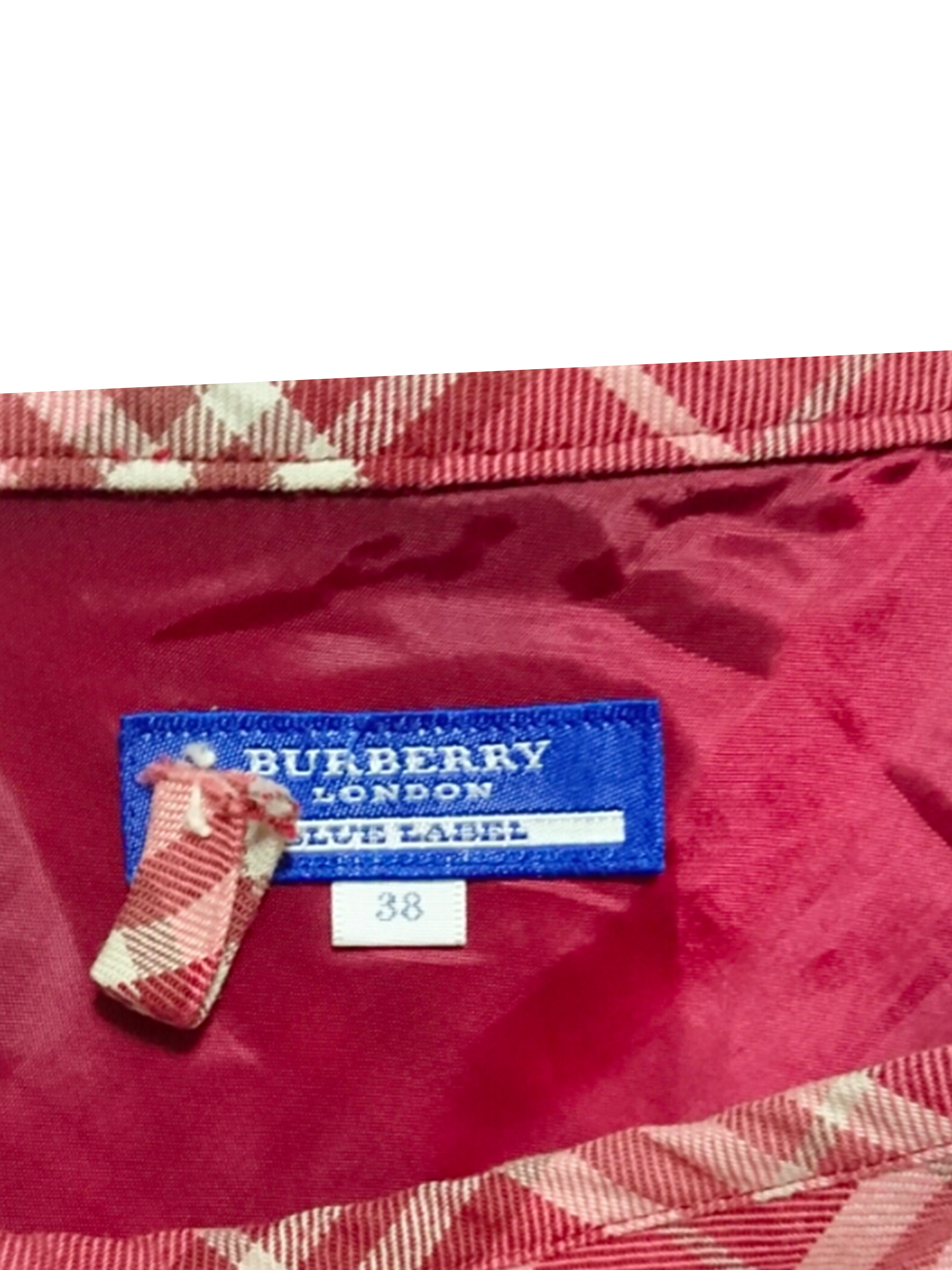 Authentic Burberry Blue Label Nova check Pink Nylon C… - Gem