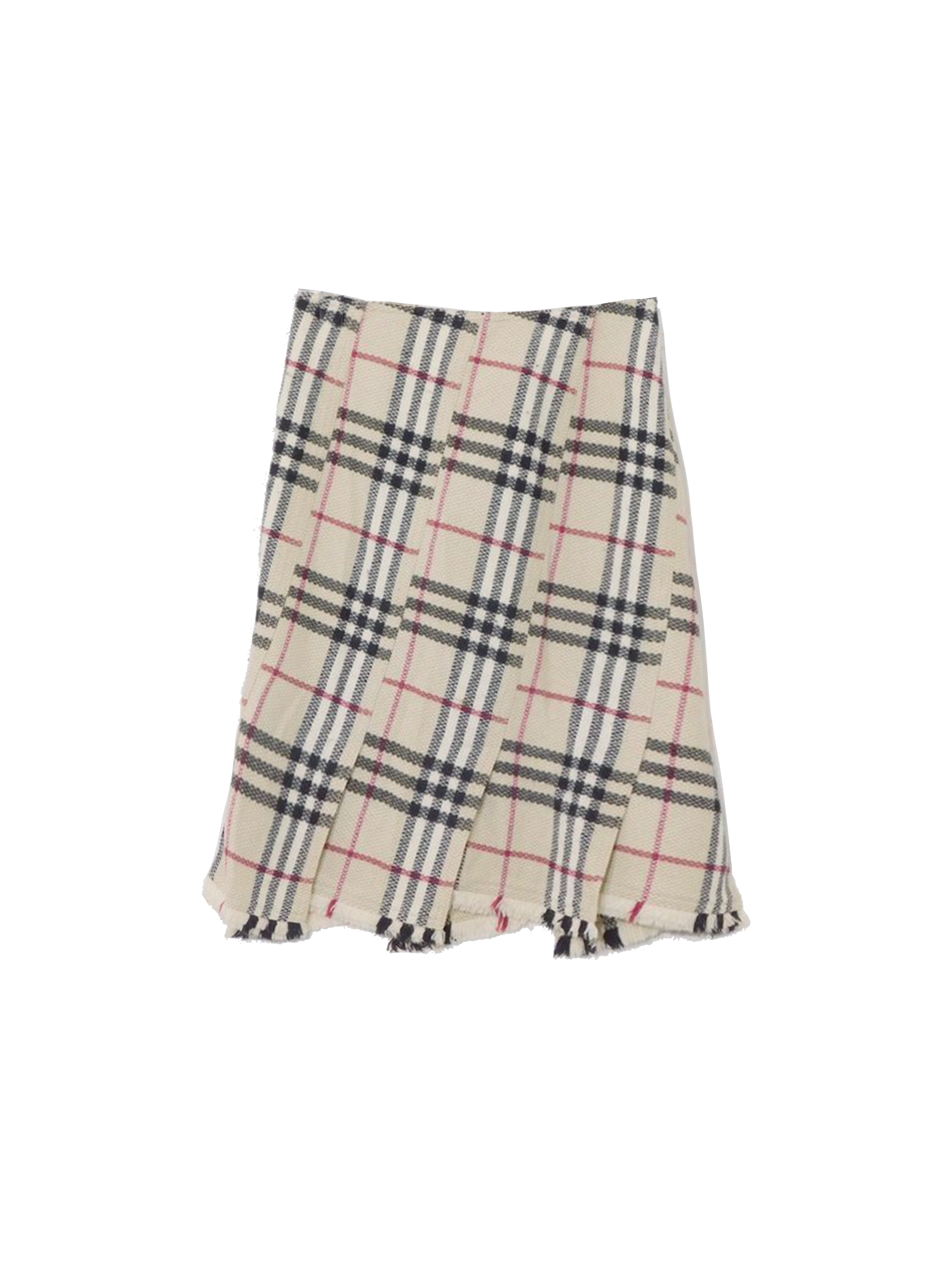 Burberry 2000s Asymmetrical Tartan Skirt