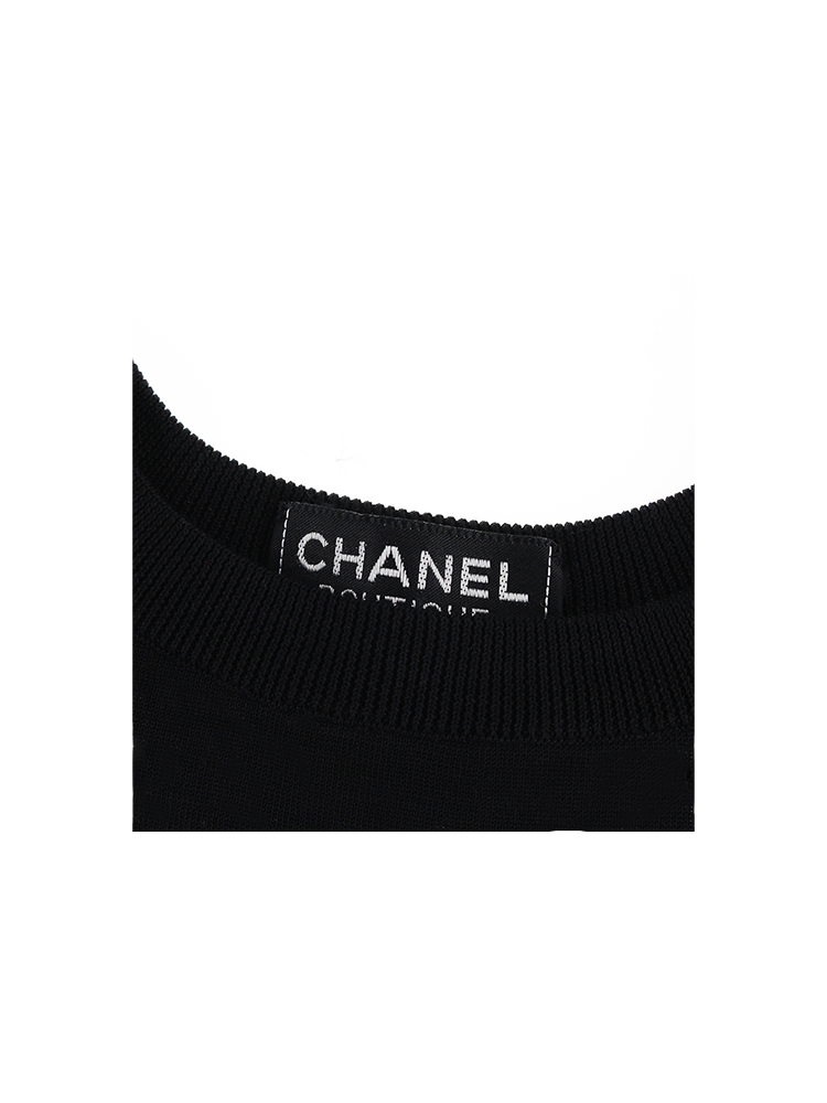 Chanel 5-19-31 2000s Rare Black Knit Tank · INTO
