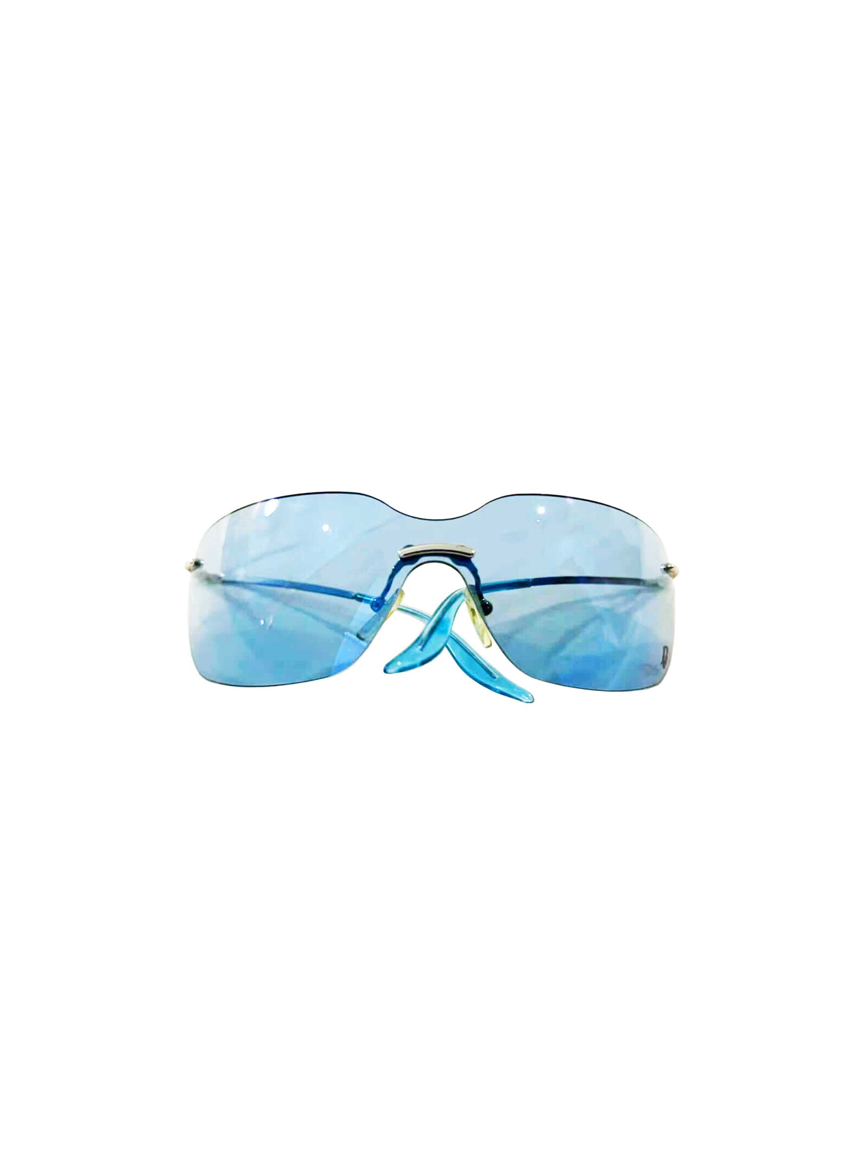 Christian Dior 2000s Blue Visor Vintage Glasses