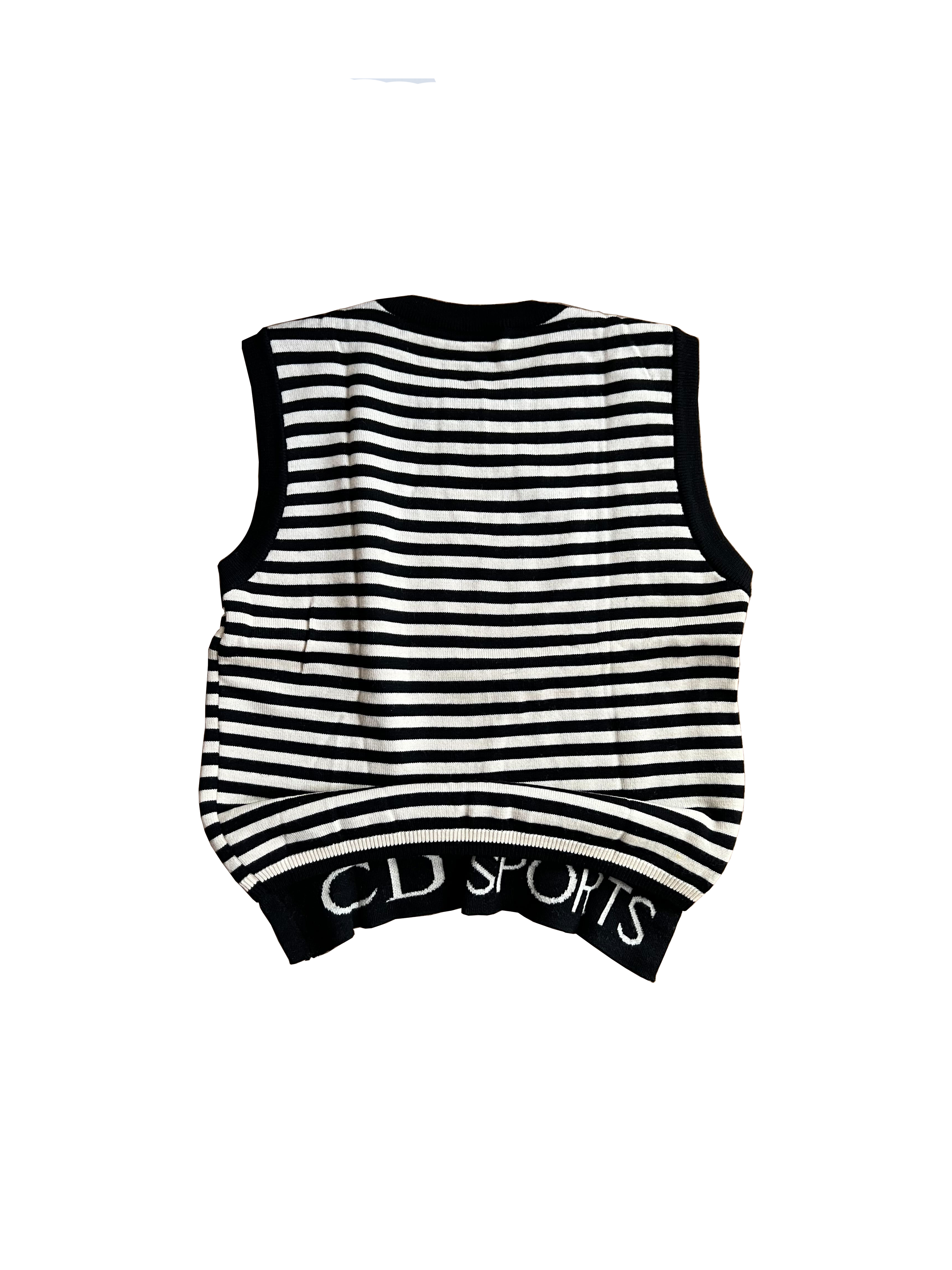 Christian Dior 1990s CD Sports Striped Vest