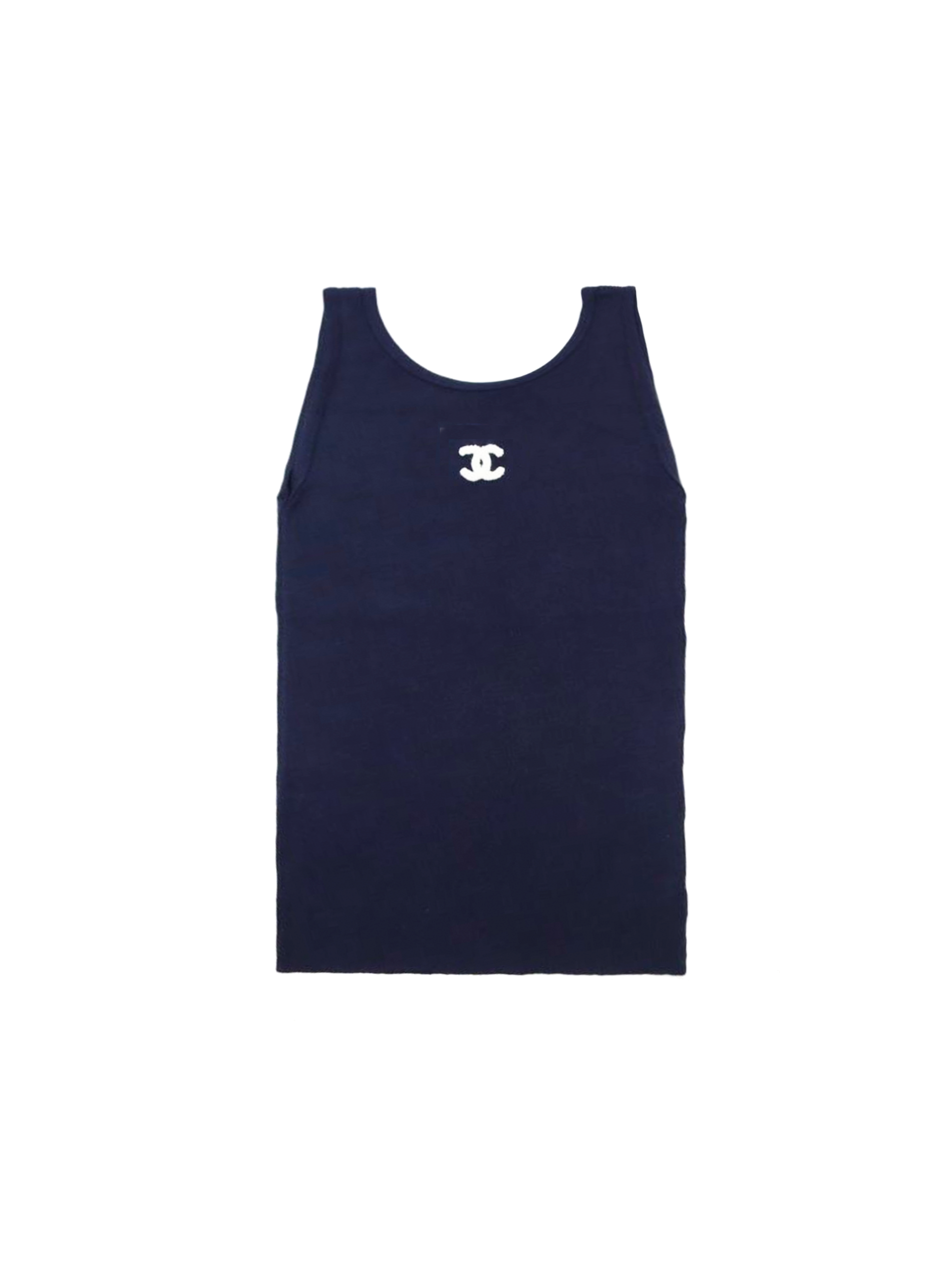 Chanel // Black & White Logo Tank Top – VSP Consignment