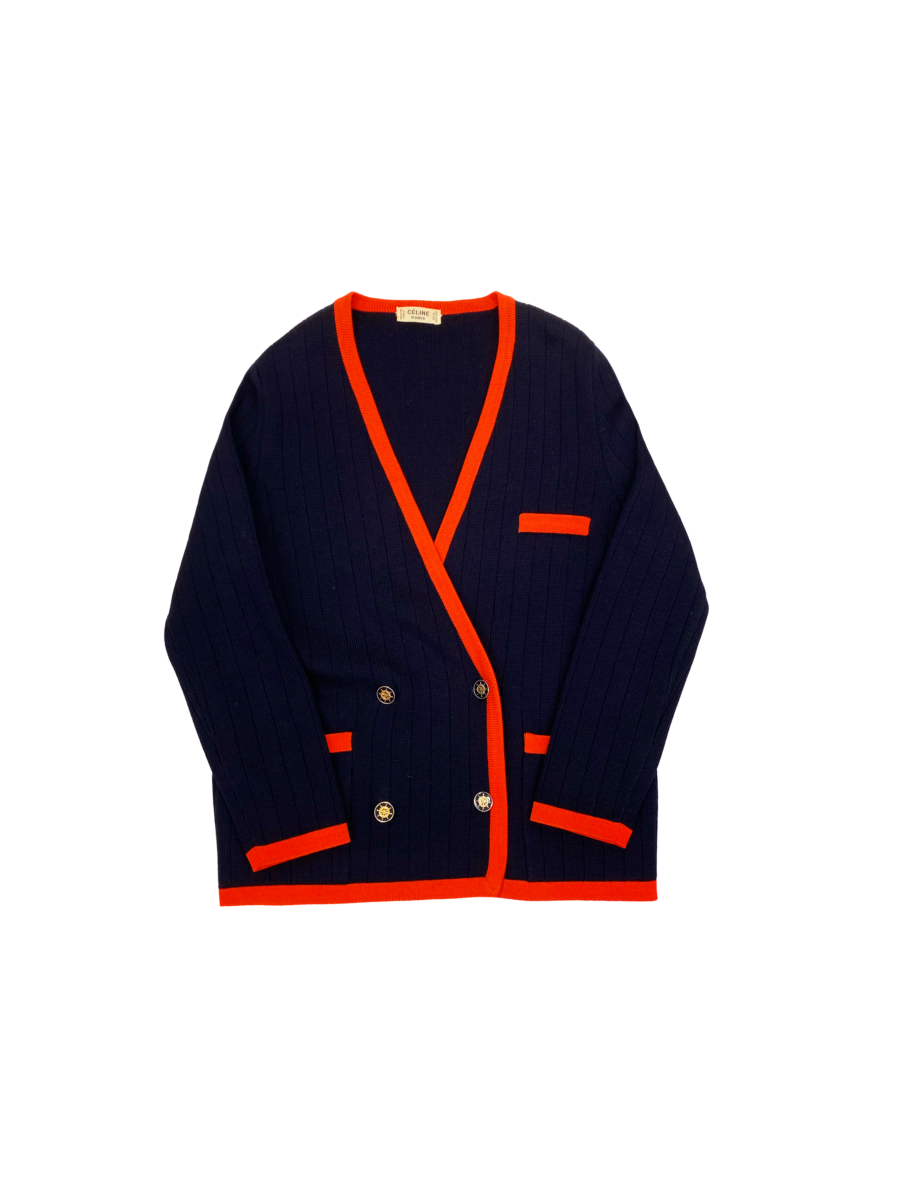 Celine 1980s Nautical Cardigan