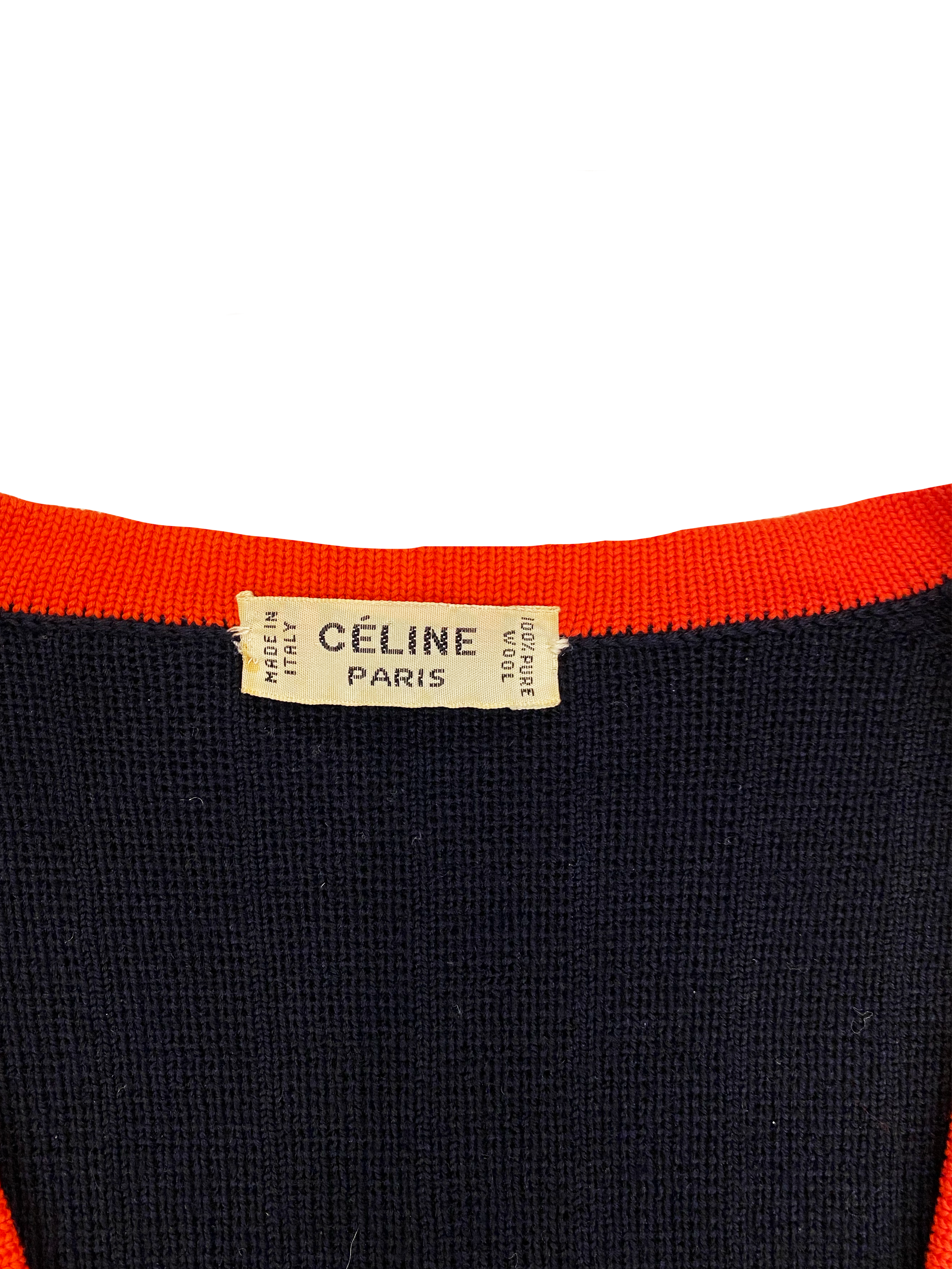 Celine 1980s Nautical Cardigan