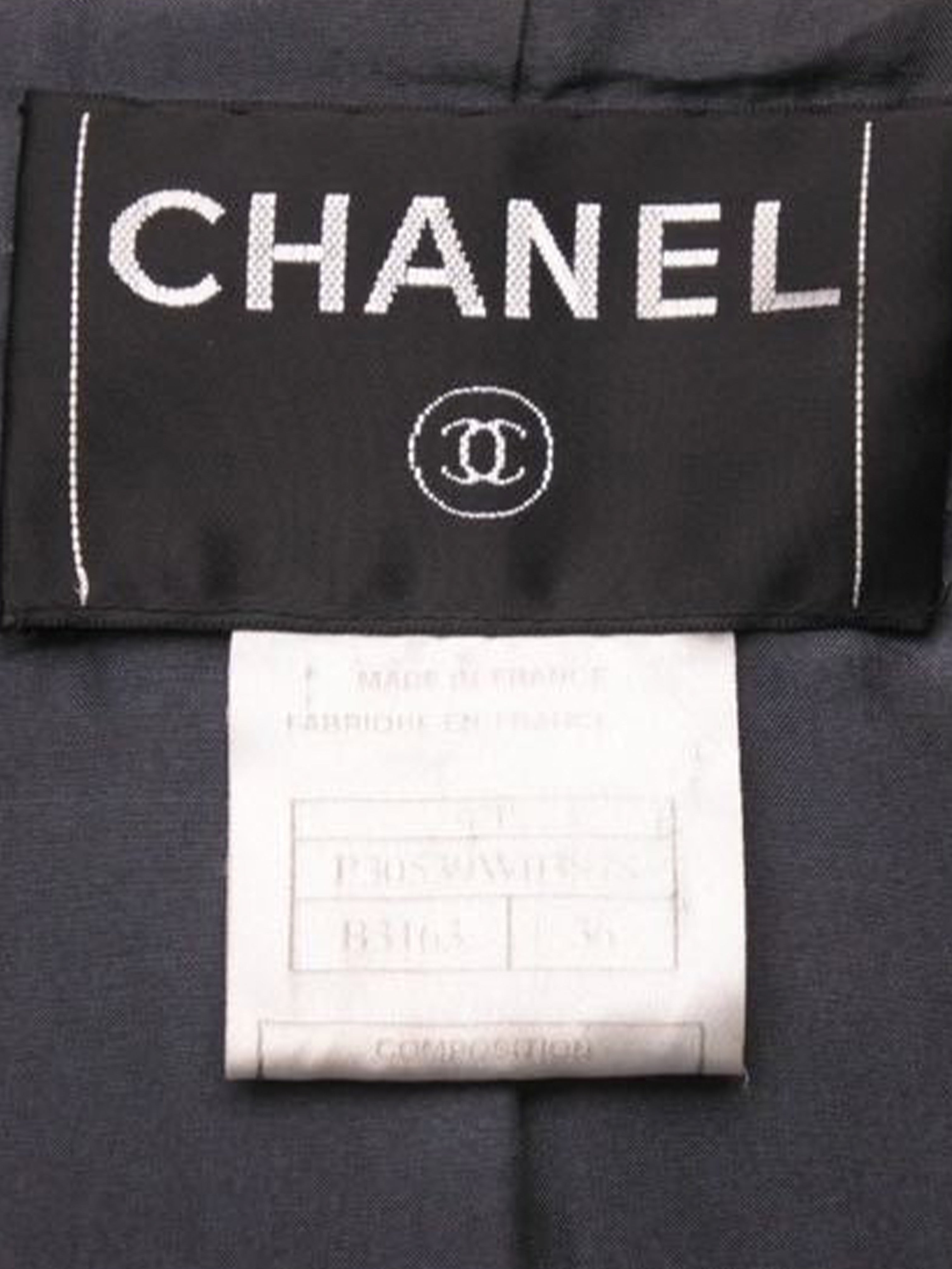 Chanel Spring 2007 Navy and Pink Leather Jacket · INTO