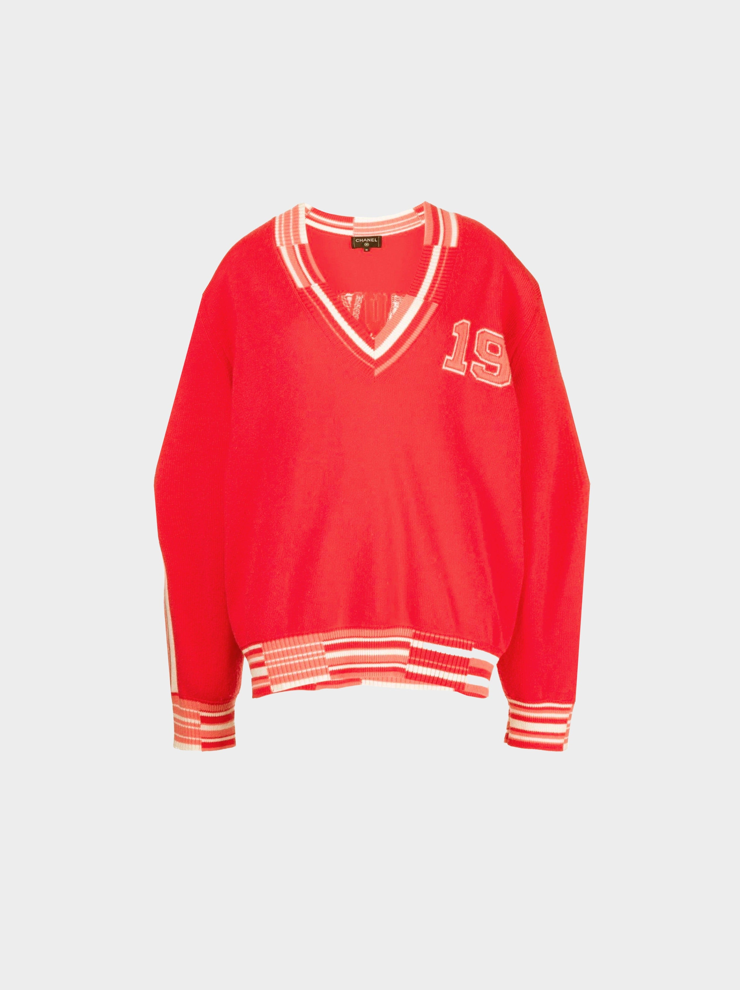 Chanel on sale red sweatshirt