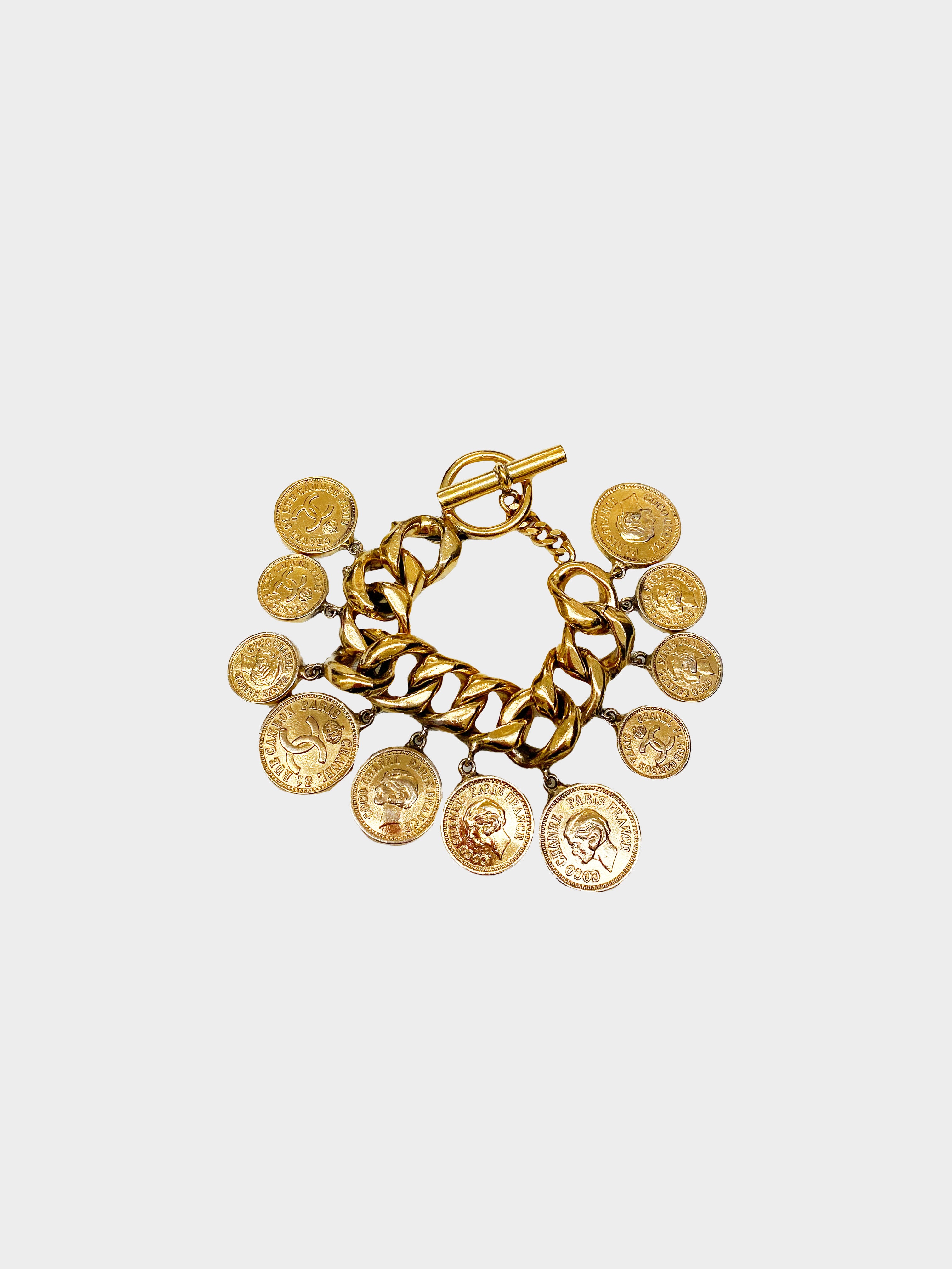 Chanel 1980s Coco Chanel Paris Coin Bracelet