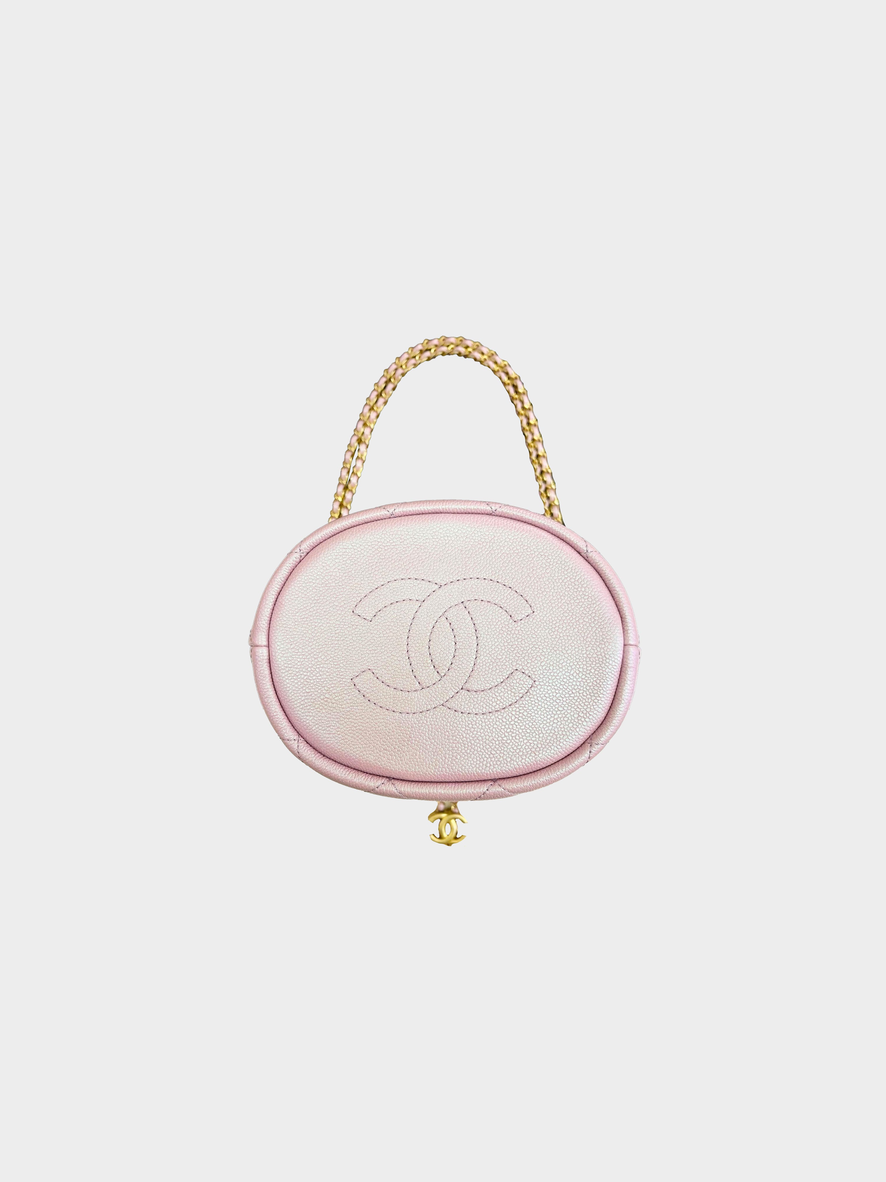 Chanel 2021 My Perfect CC Pink Iridescent Bucket Bag · INTO