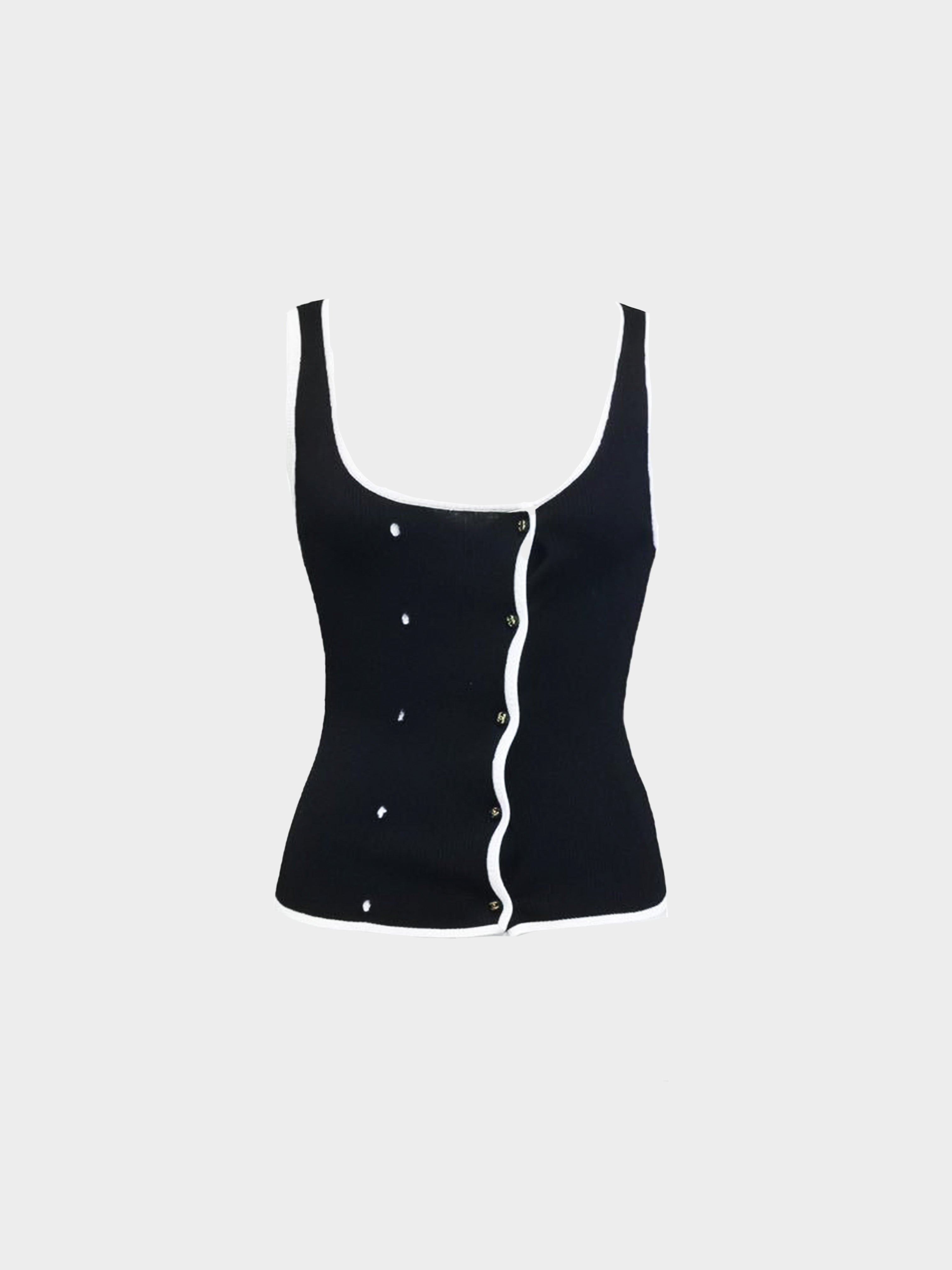 Chanel Spring 1995 Double Breasted Tank Top