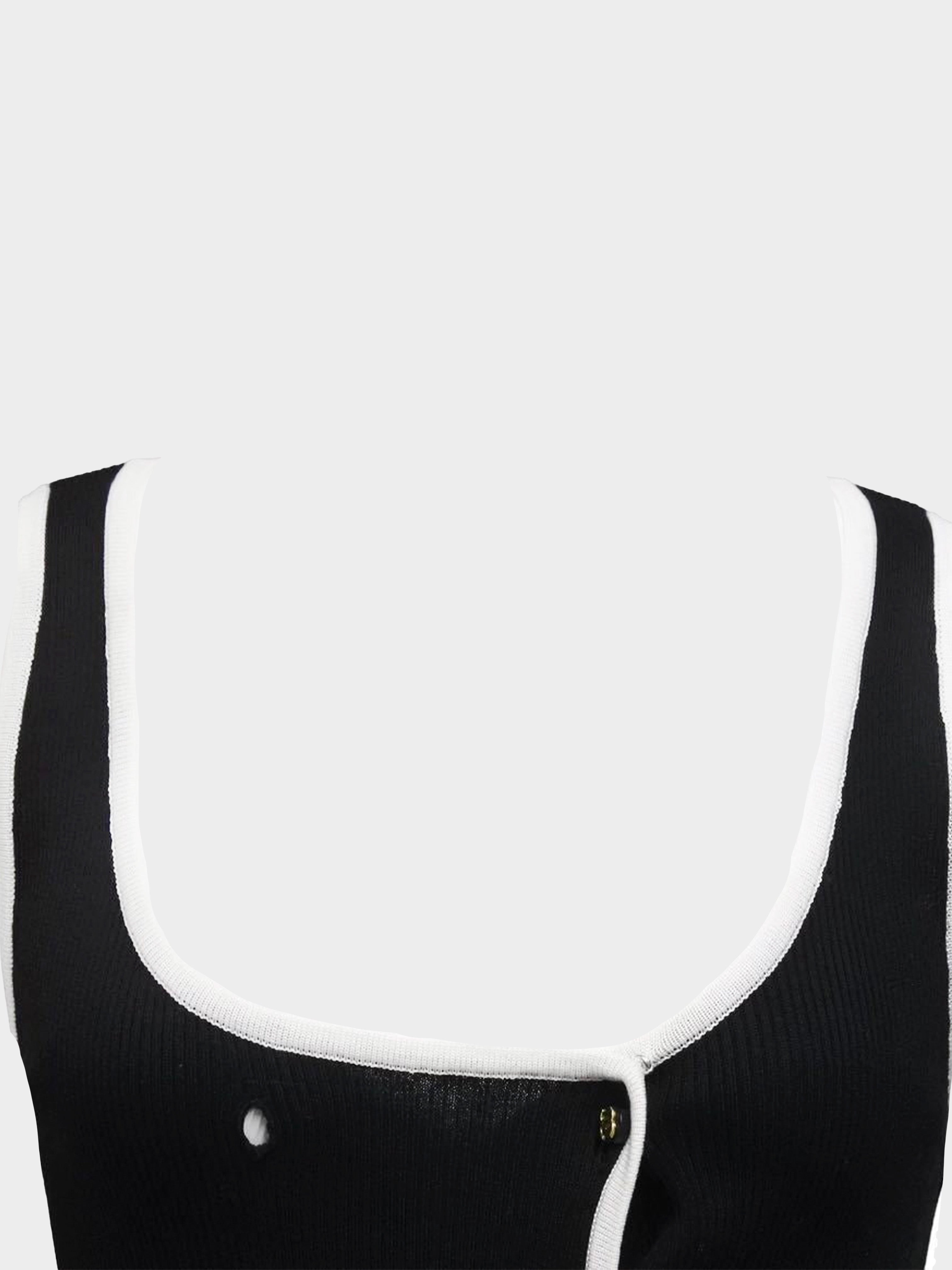Chanel Spring 1995 Double Breasted Tank Top