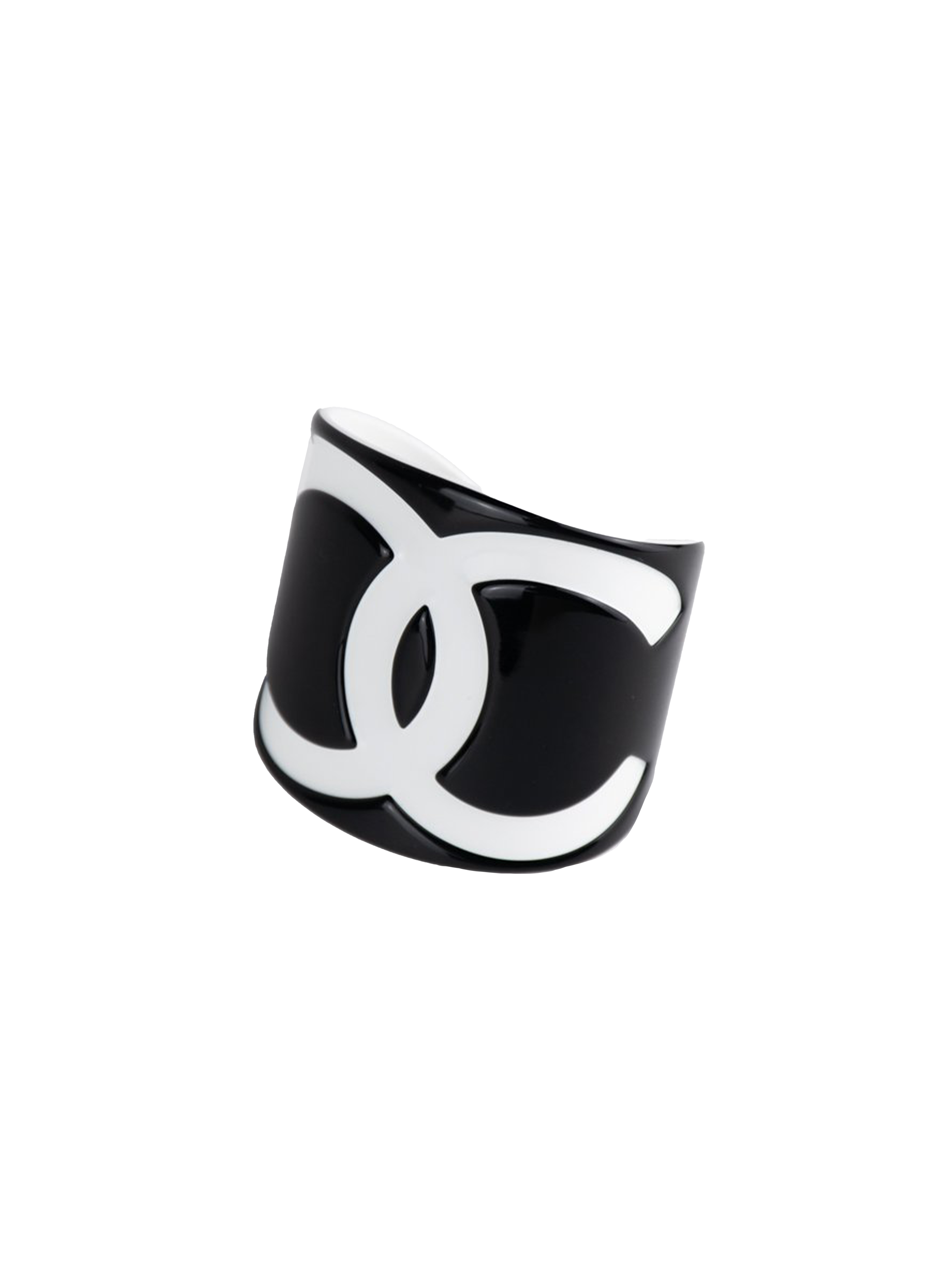 Chanel 2006 Black and White Resin Cuff