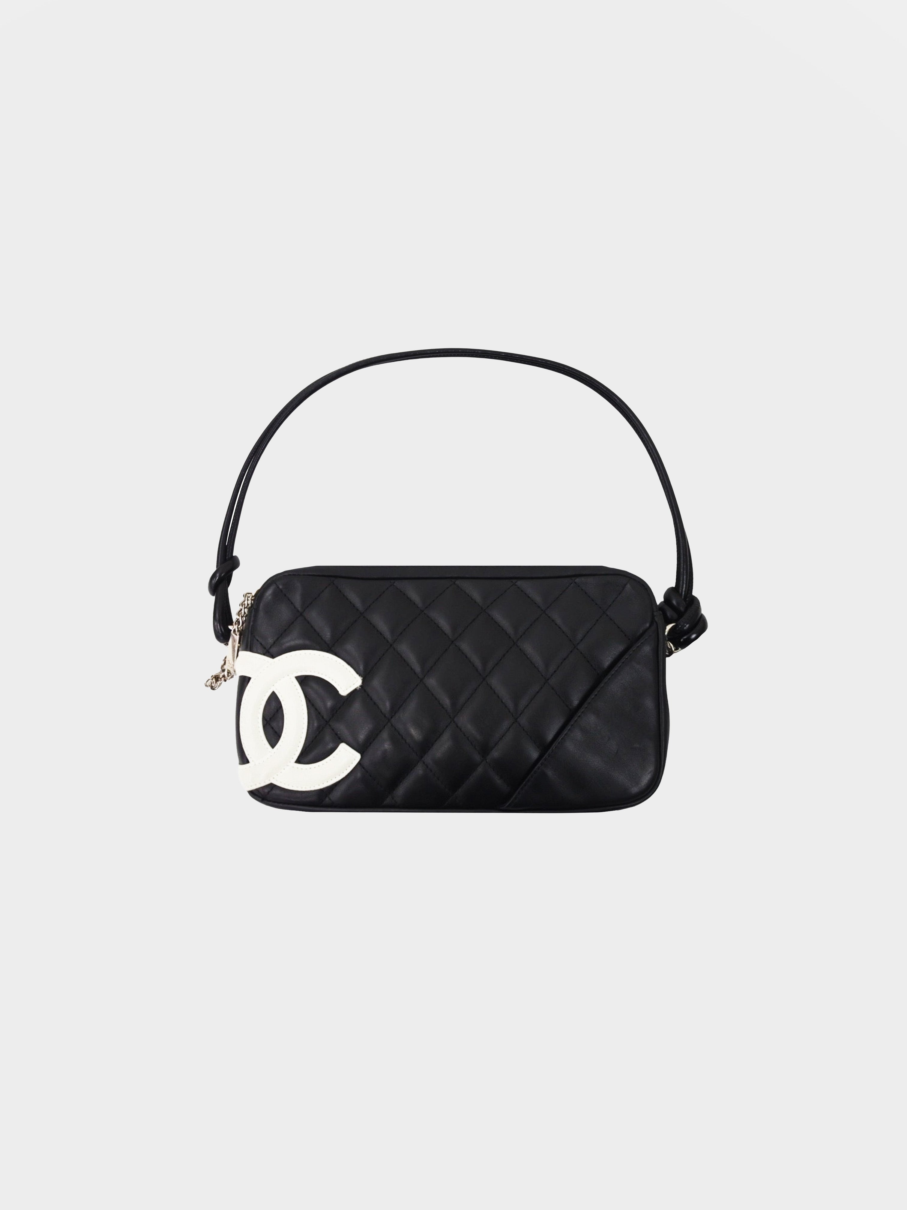 Chanel Pink/Black Quilted Leather Cambon Ligne Bag Chanel