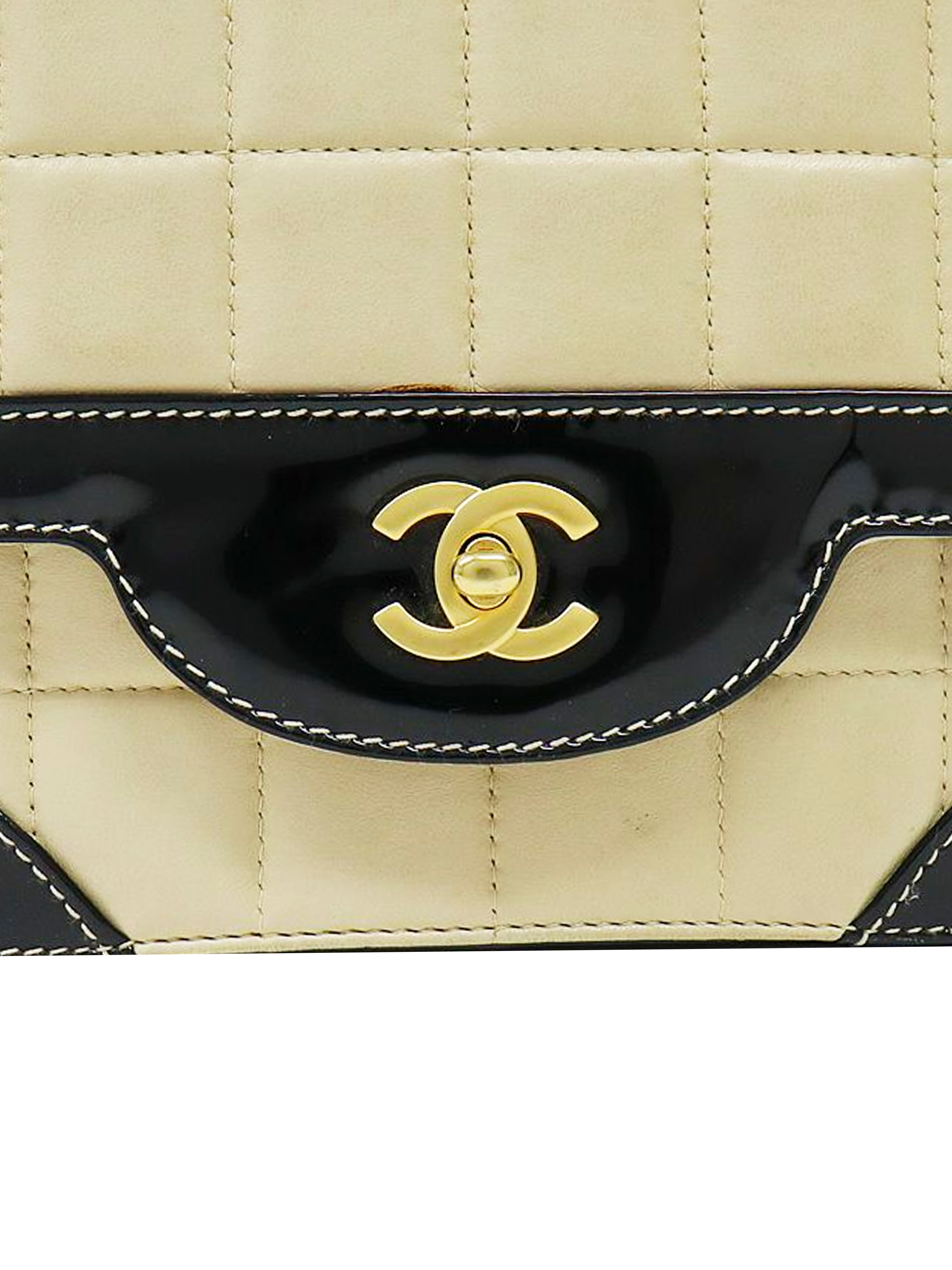 Chanel 2002 Cream Chocolate Bar Bag · INTO