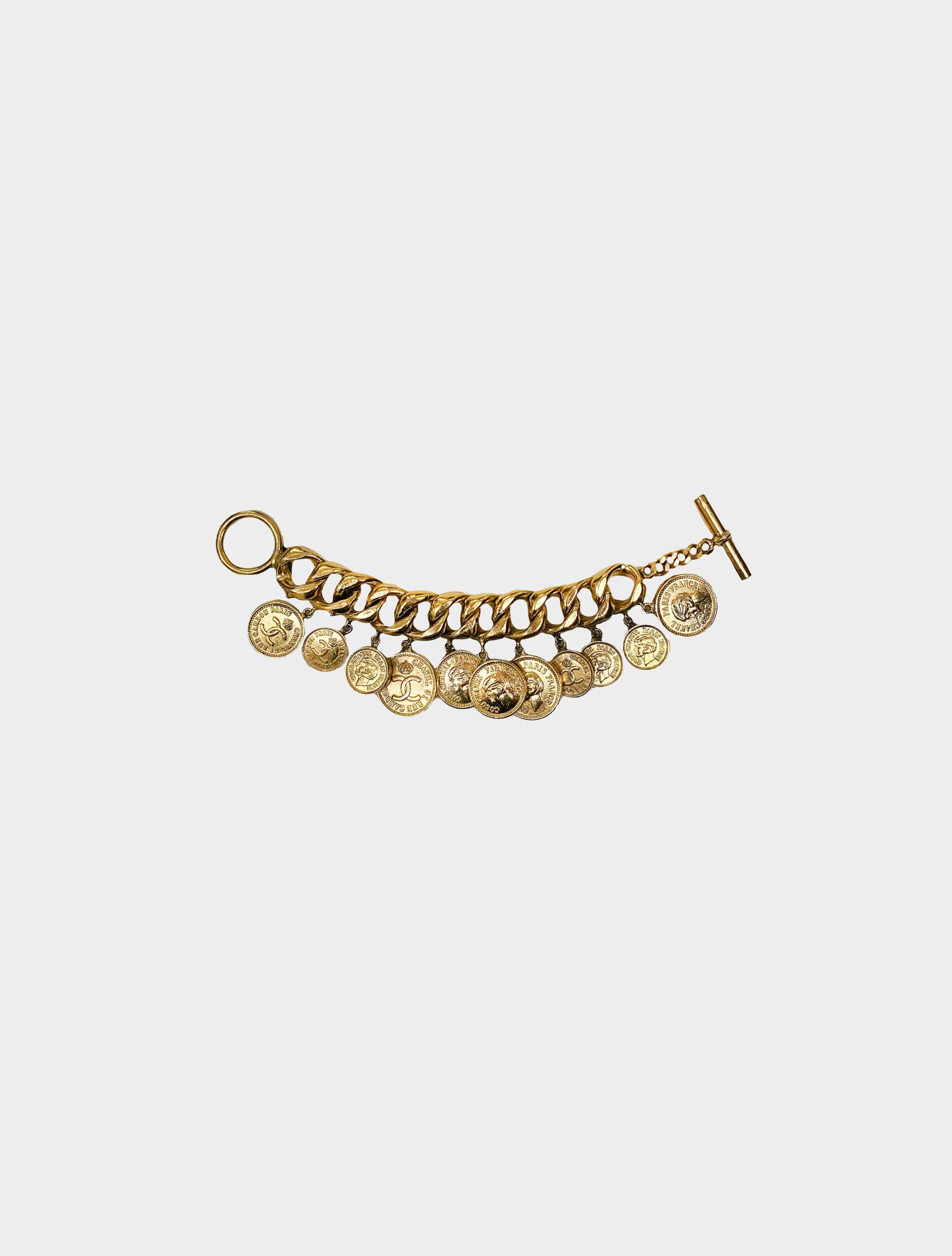 Vintage 90s Chanel Double Chain Cuff Bracelet – Mint Market