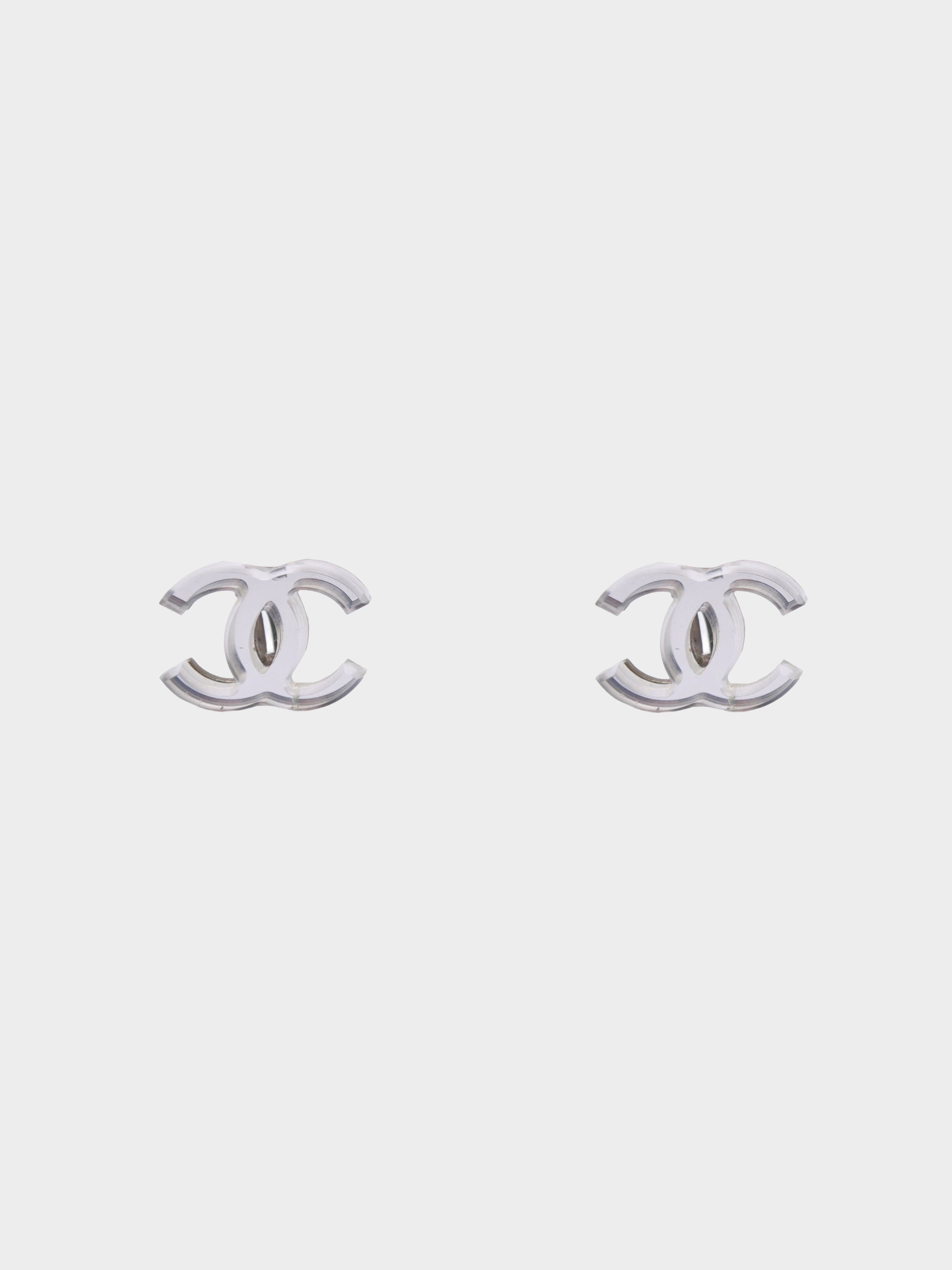 Chanel 2003 Cruise Clear CC Earrings