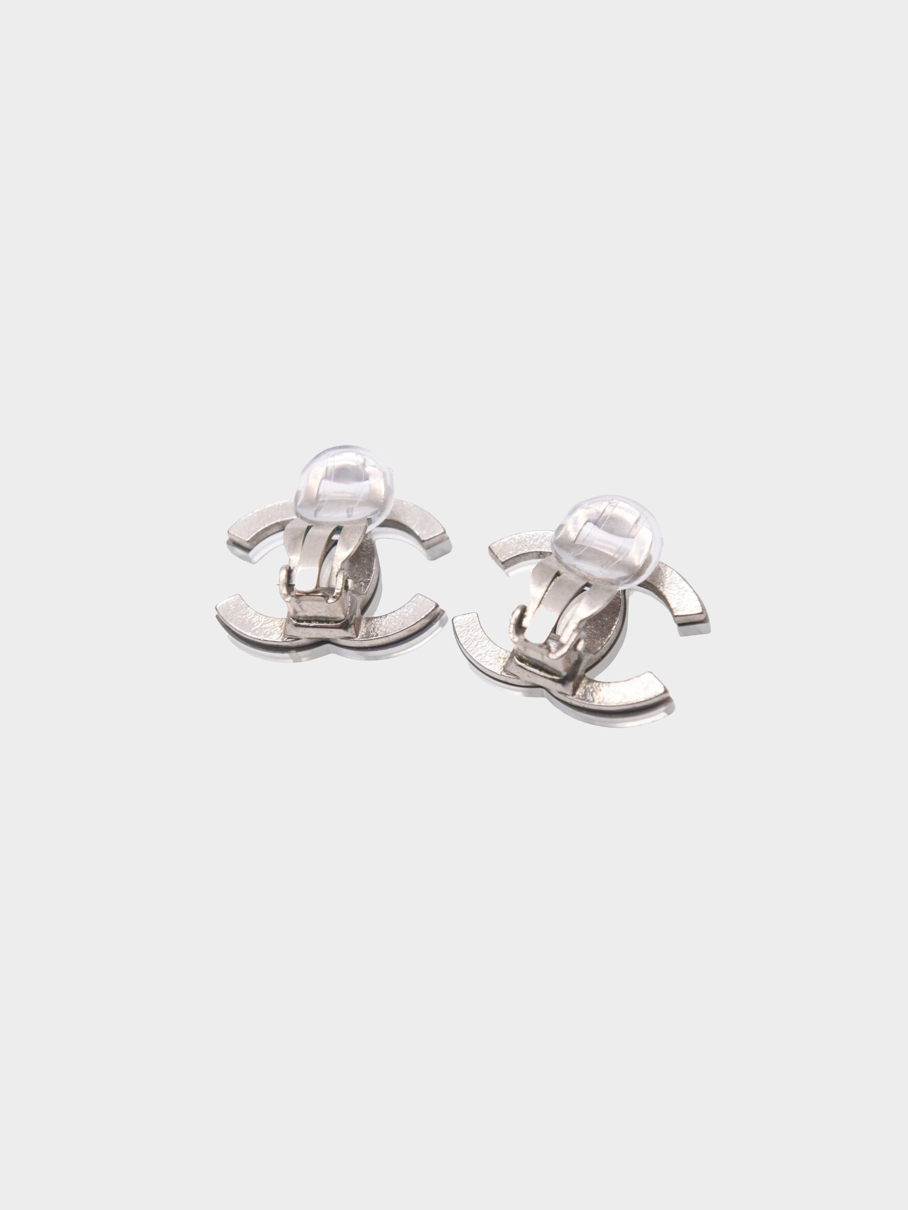 Chanel 2003 Cruise Clear CC Earrings