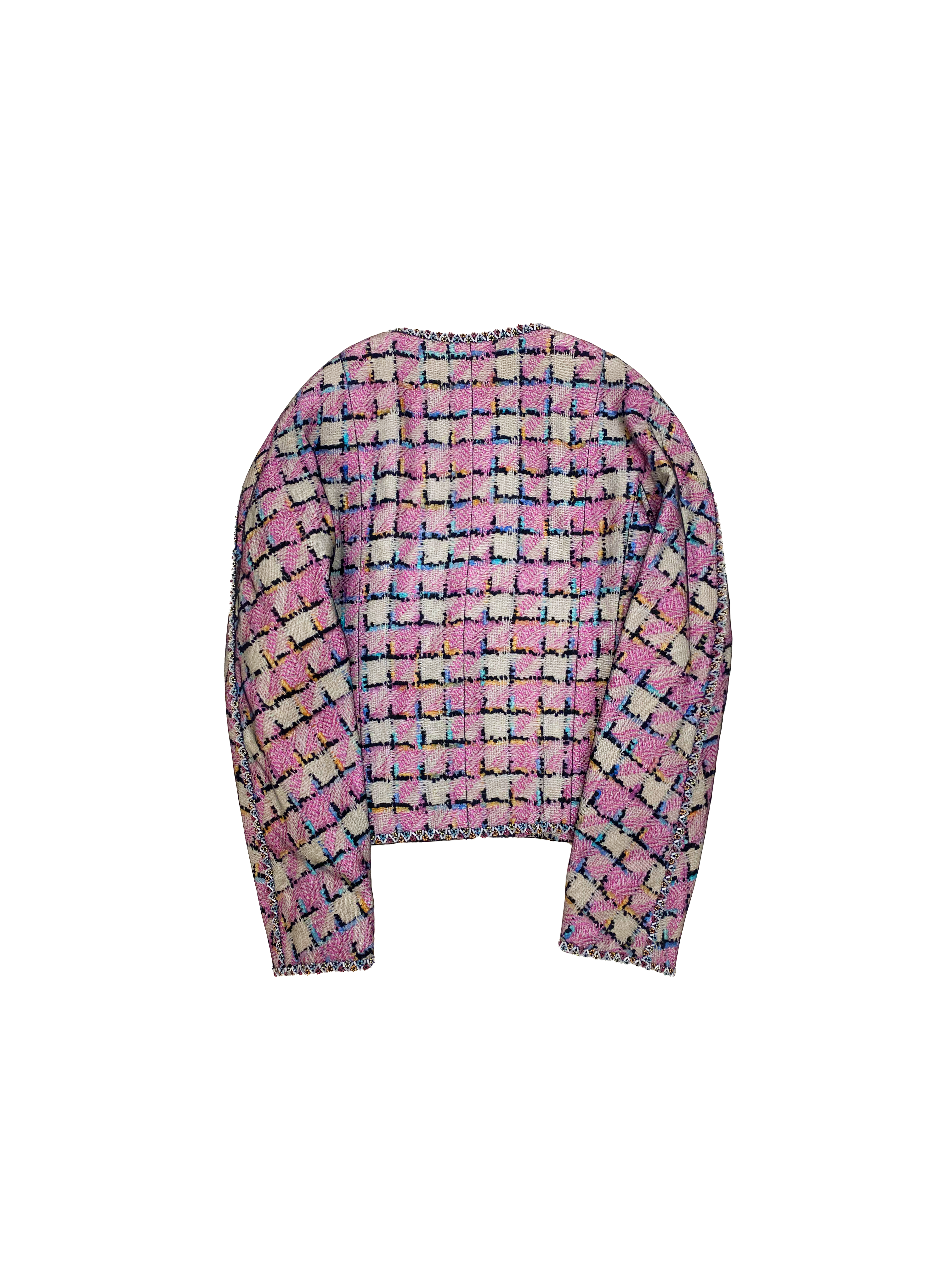 Chanel 2004 Pastel Tweed Jacket with Pearl CC Buttons · INTO