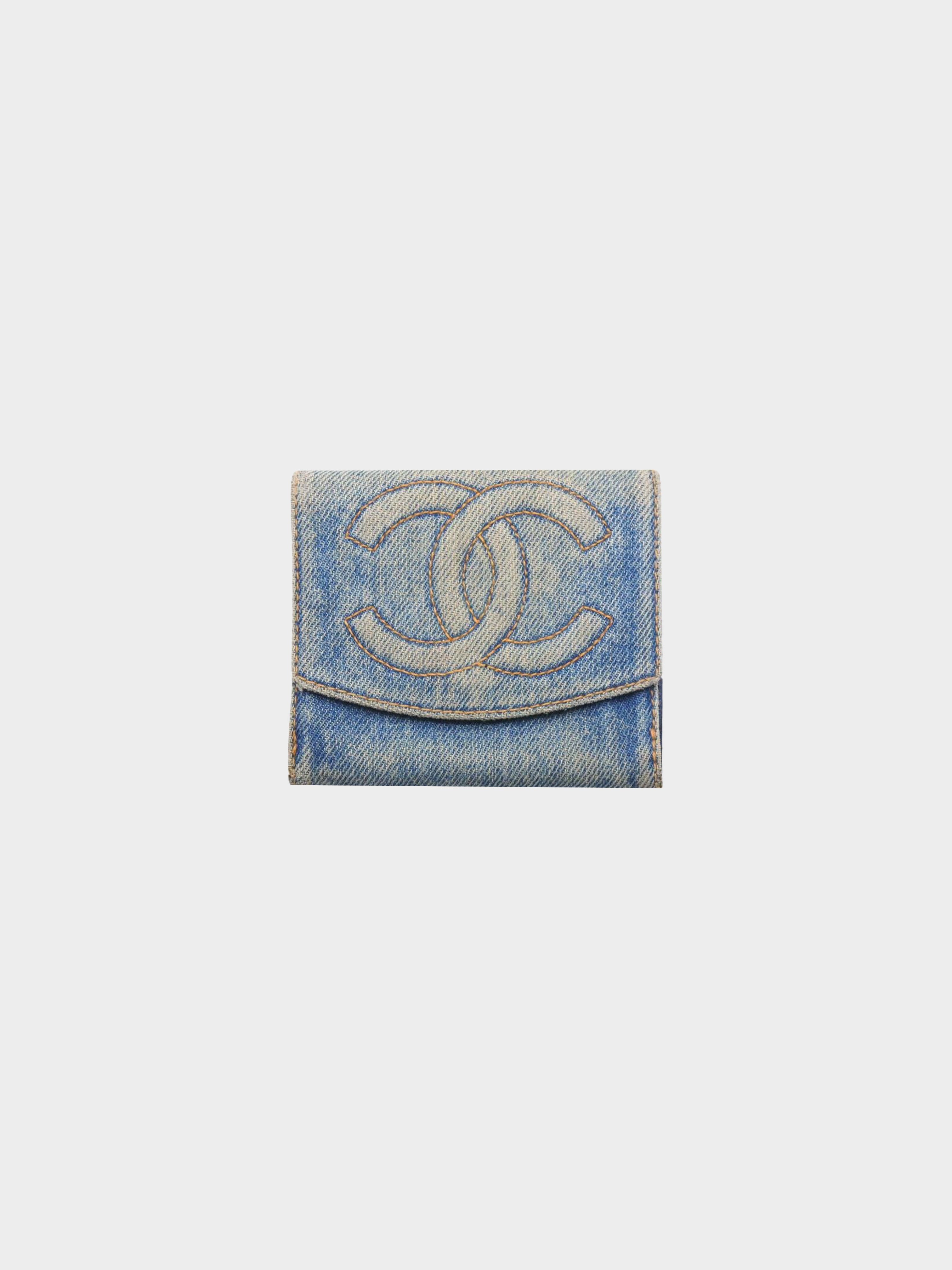 Chanel 1996-1997 Denim Logo Wallet