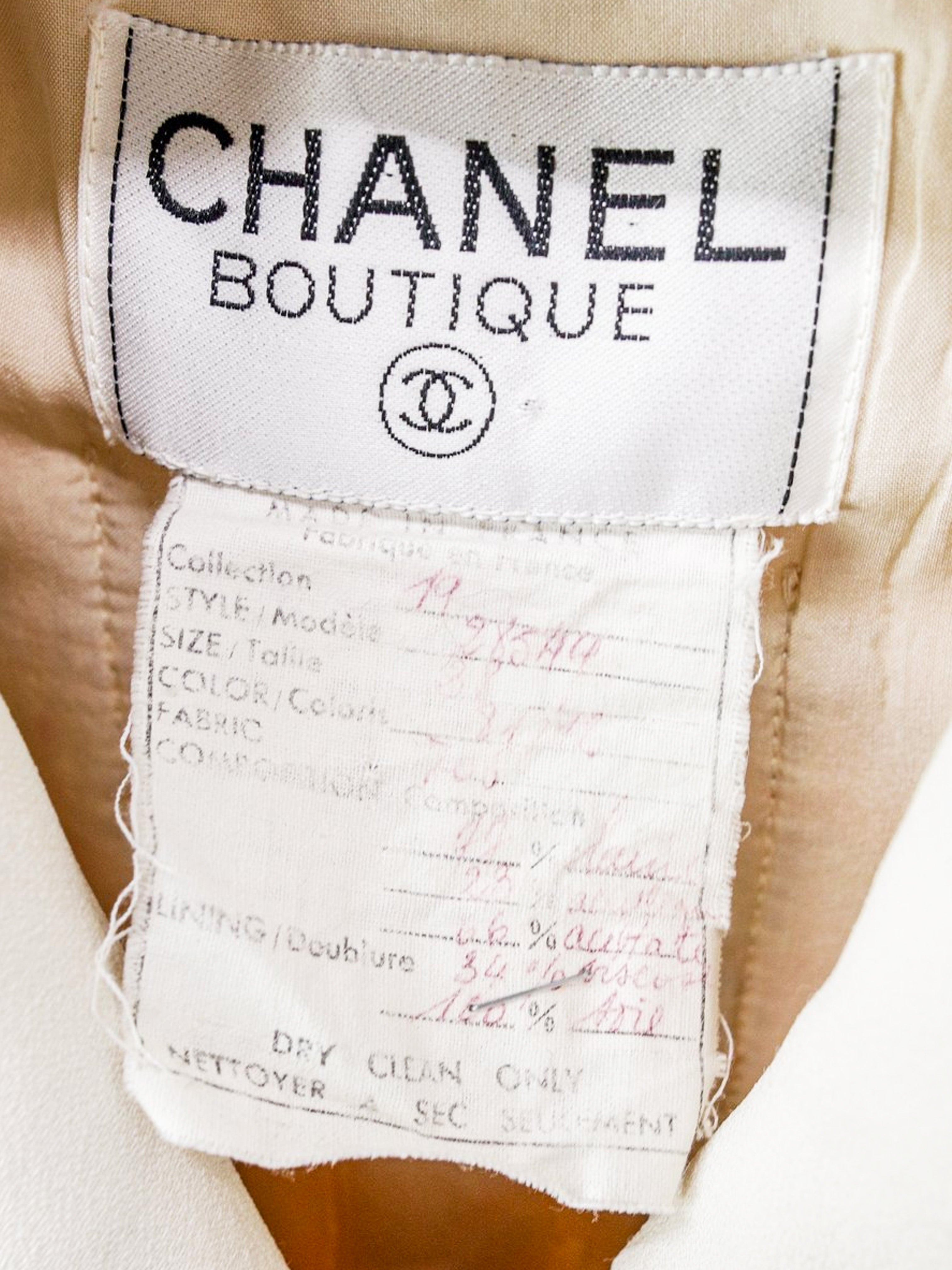 Chanel 1980s Peach Tweed Jacket with CC Buttons