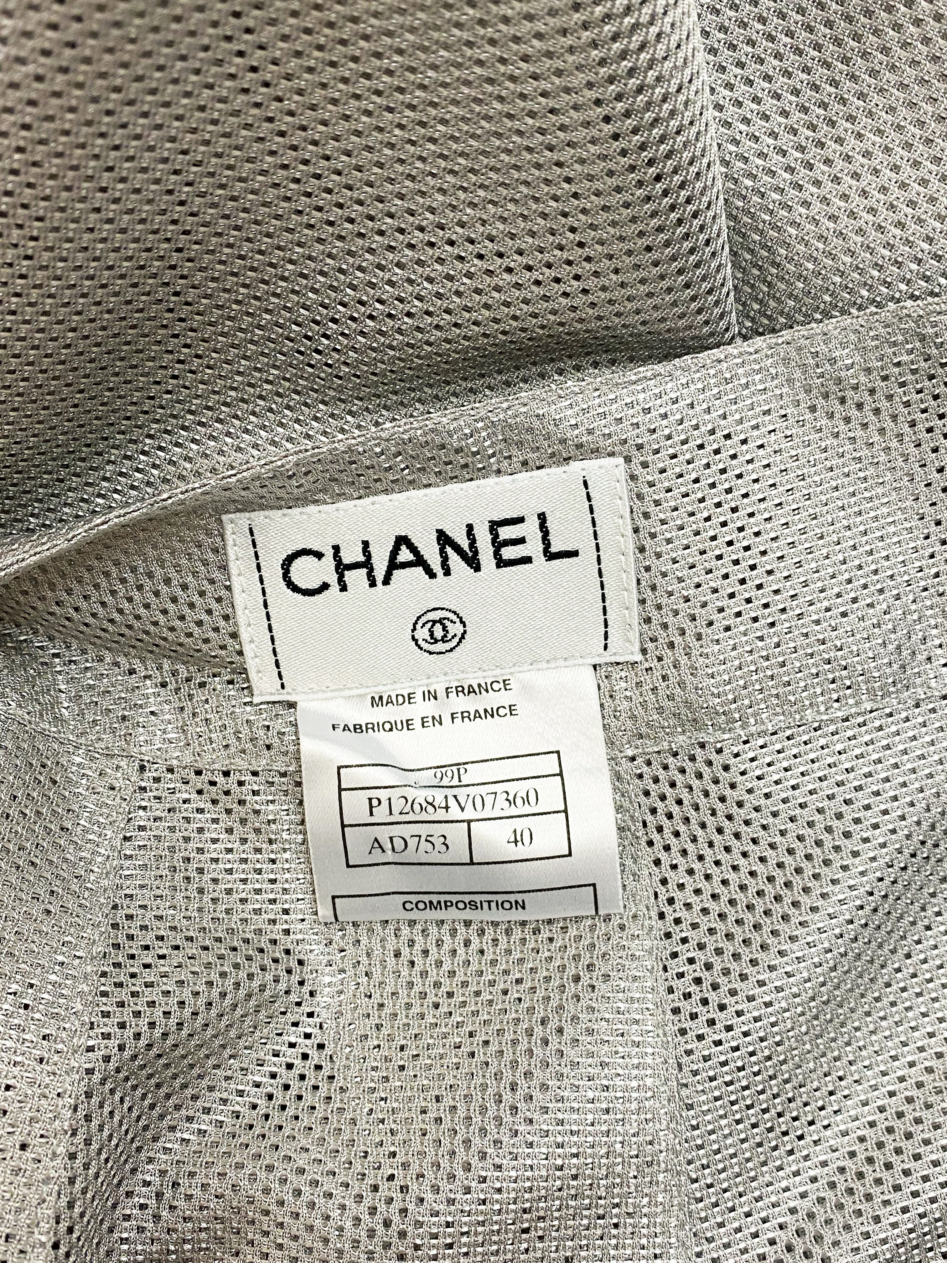 Chanel 1999 Silver Mesh Skirt