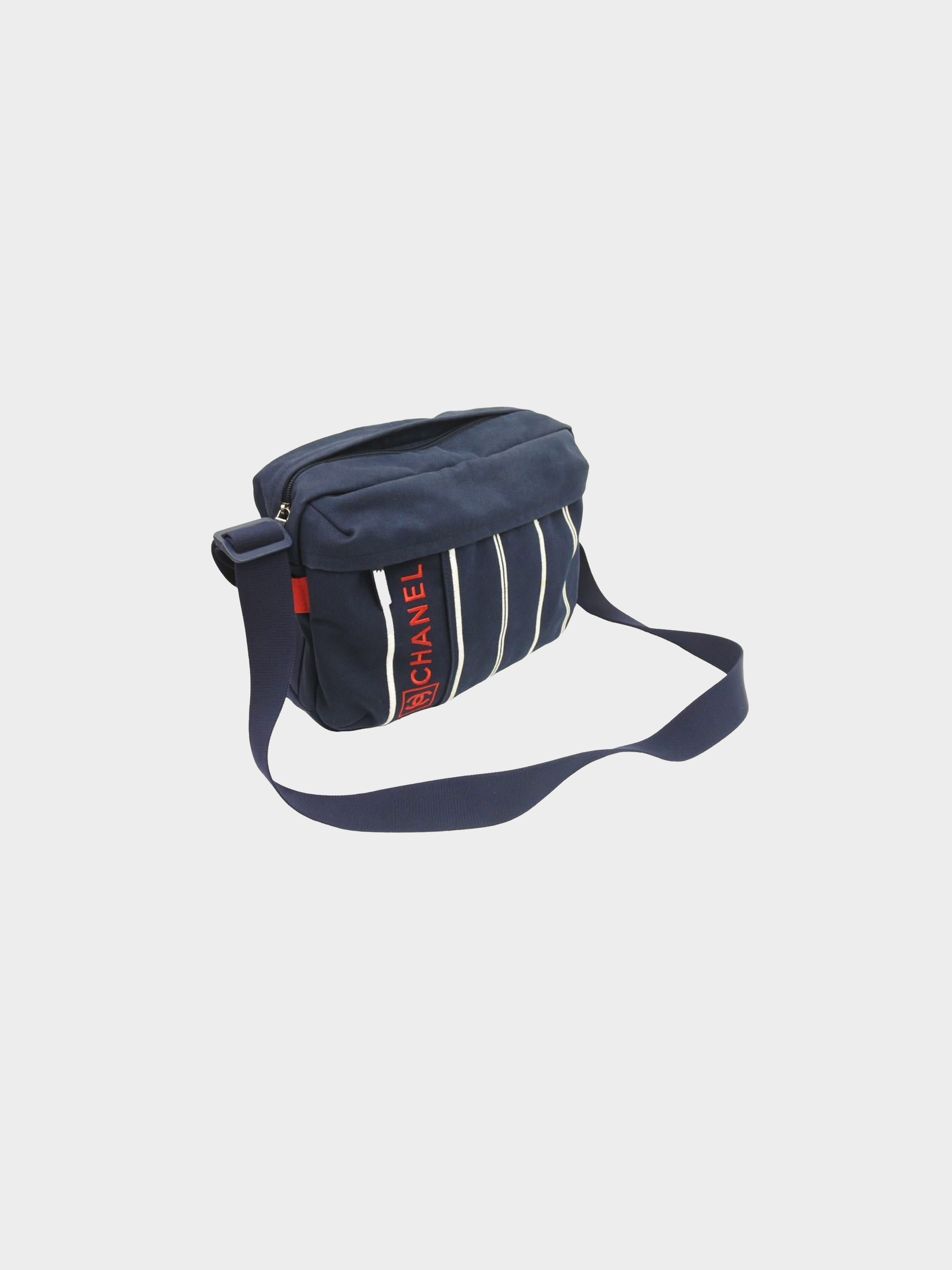 Chanel Sports 2008 Navy Canvas Shoulder Bag · INTO