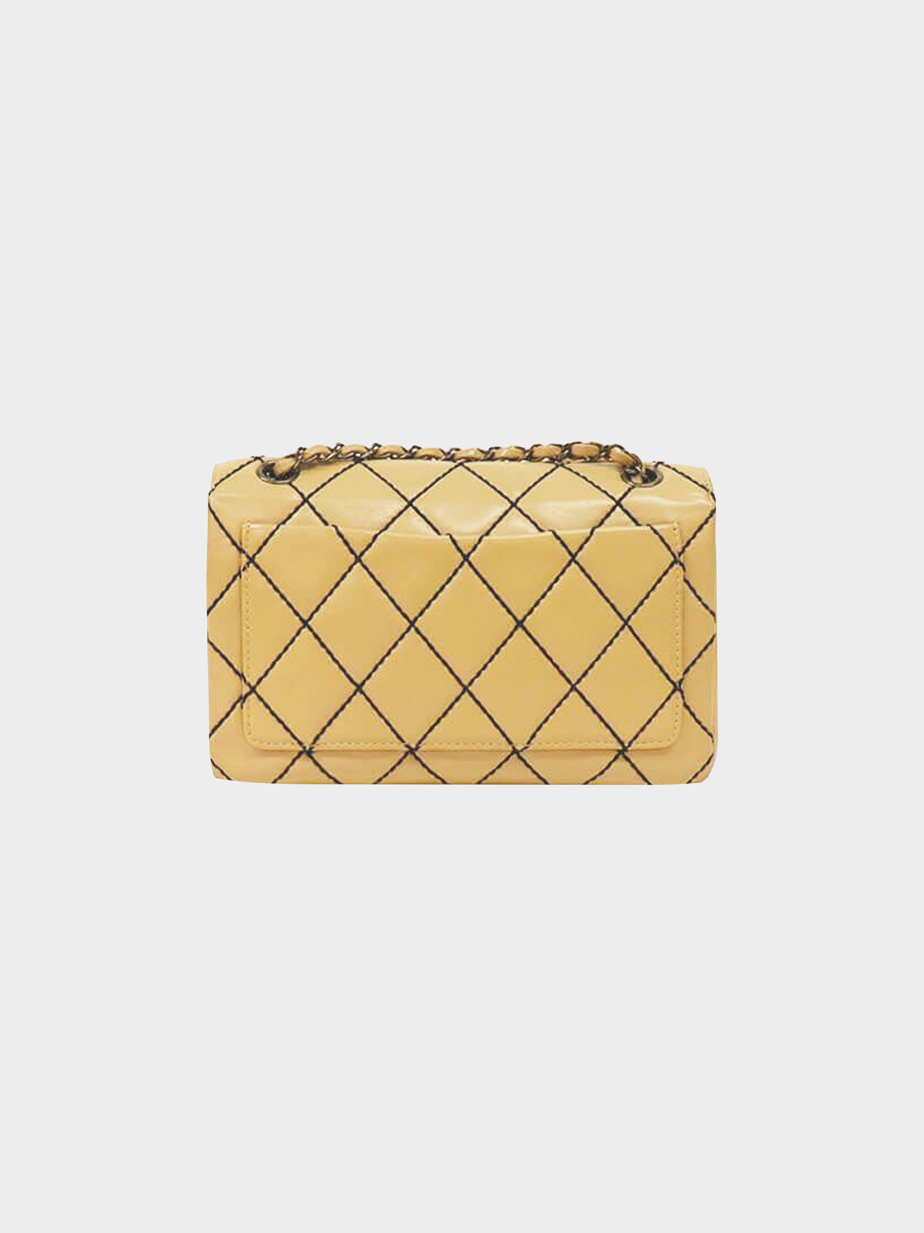 Chanel 2000 Beige Wild Stitch Flap Bag · INTO