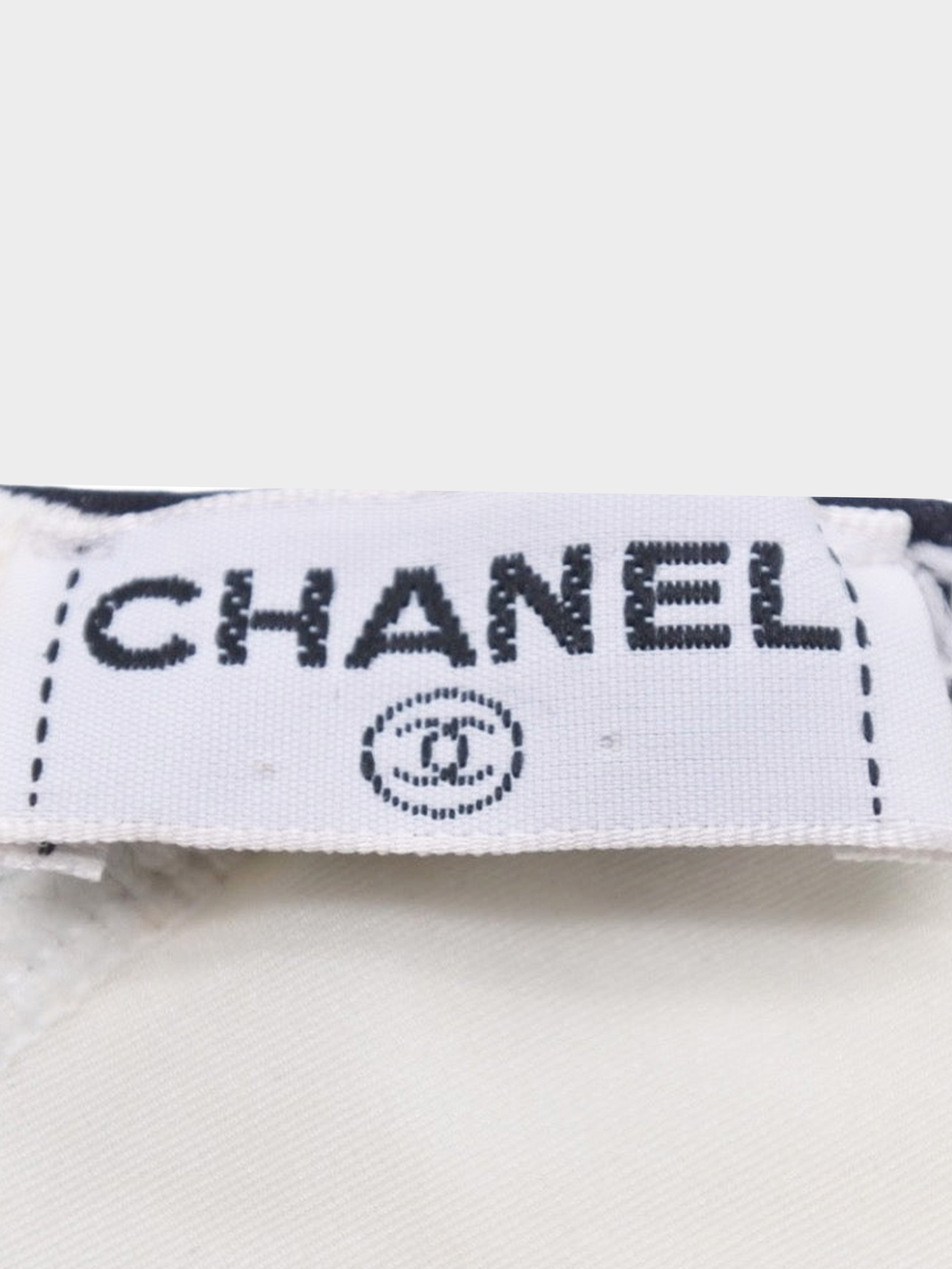 Chanel Spring 1997 One Shoulder Logo Swimsuit