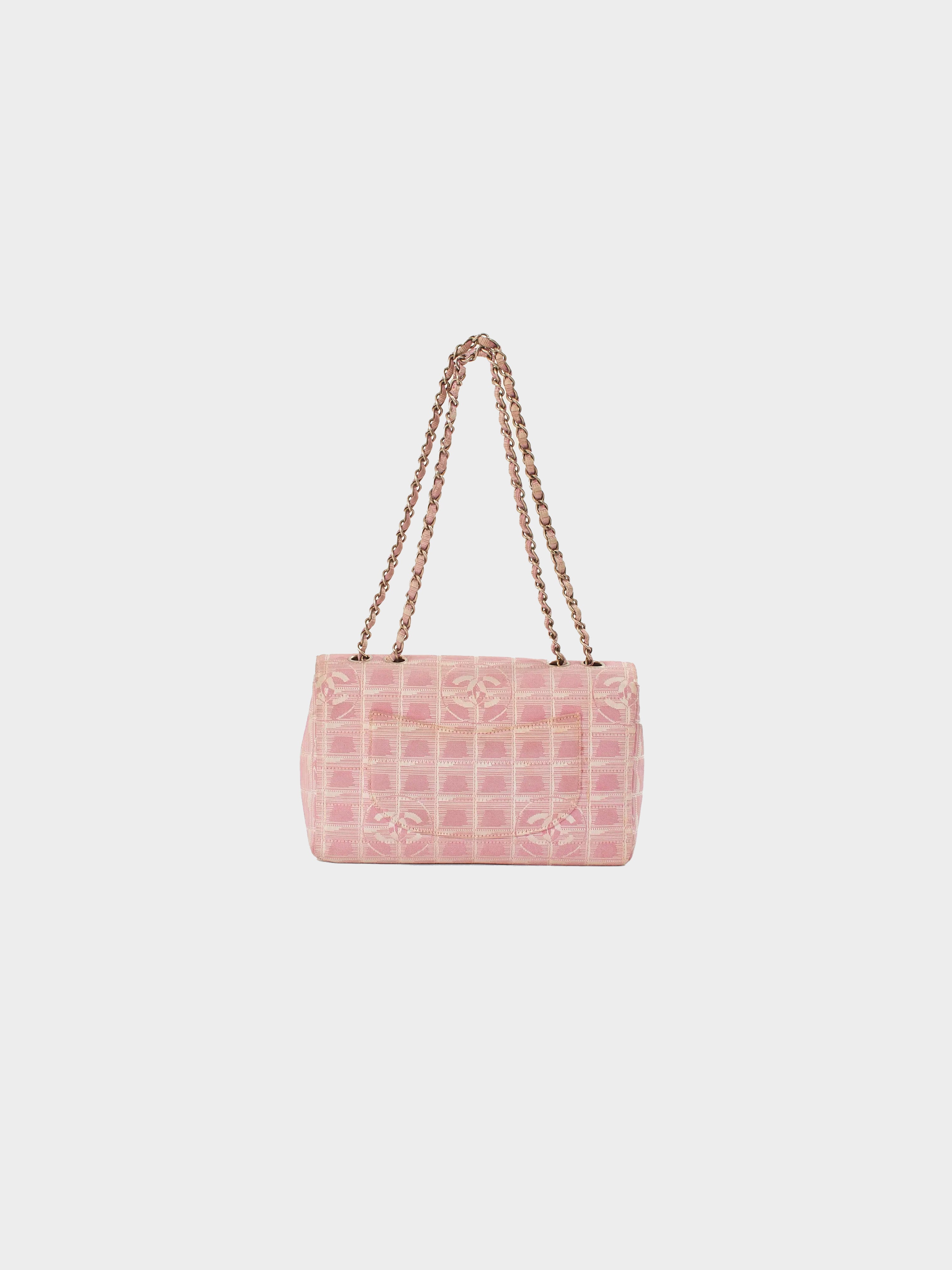 Chanel Chanel Travel Line Light Pink Jacquard Nylon Mini Tote Bag