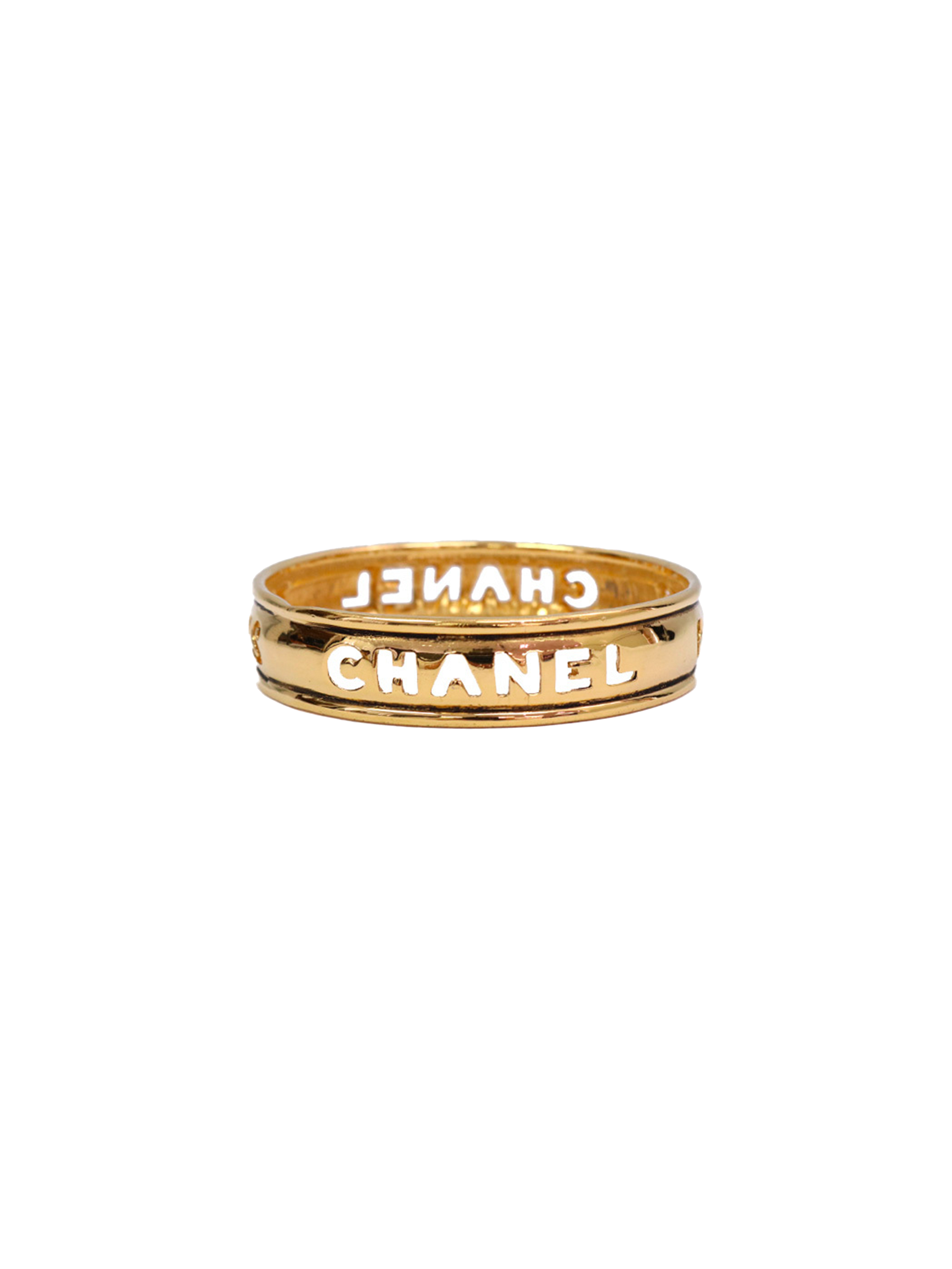 Chanel 2000s Gold CC Thin Bangle