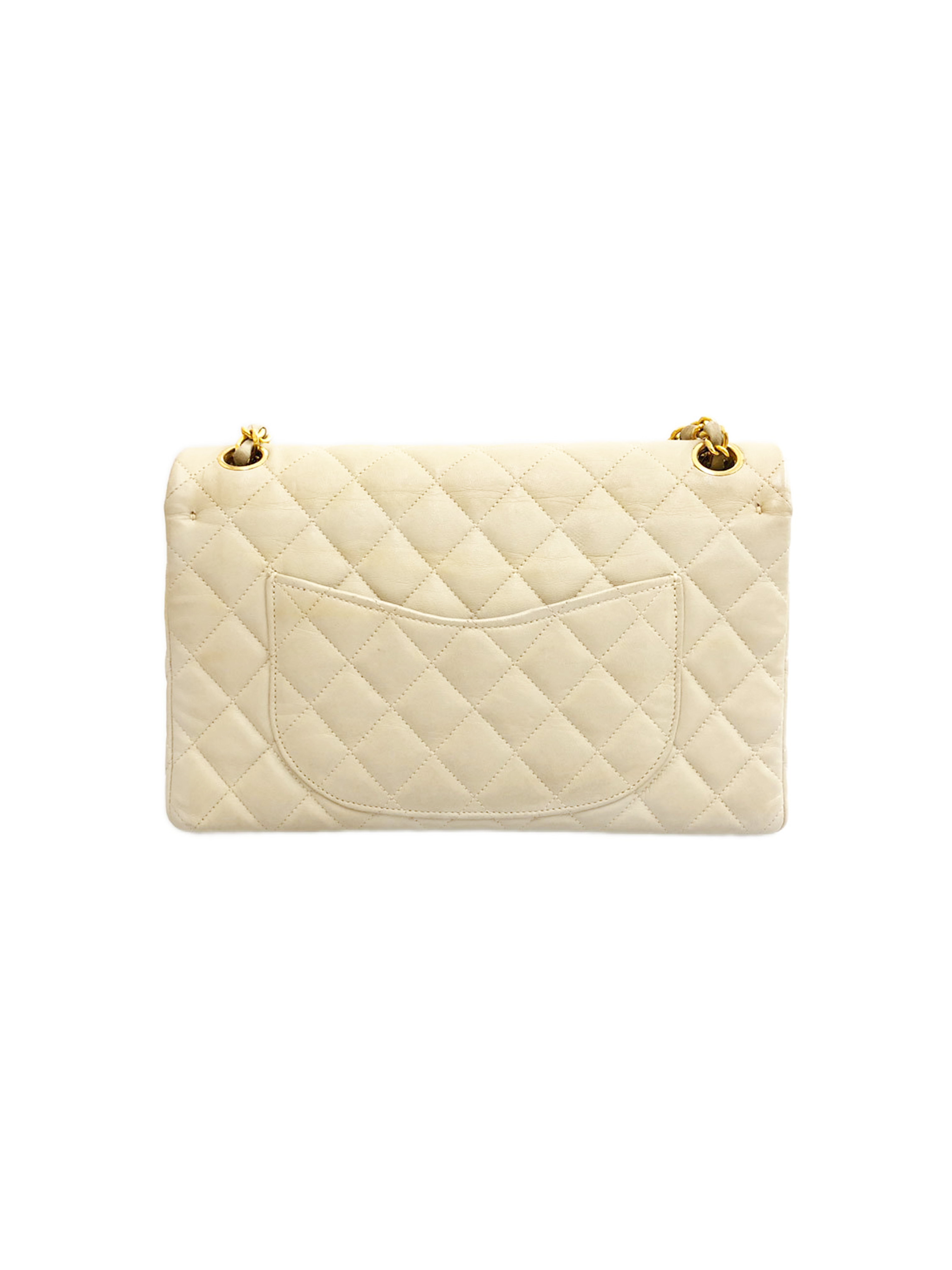 Chanel 2000s Beige Quilted Leather Classic Flap