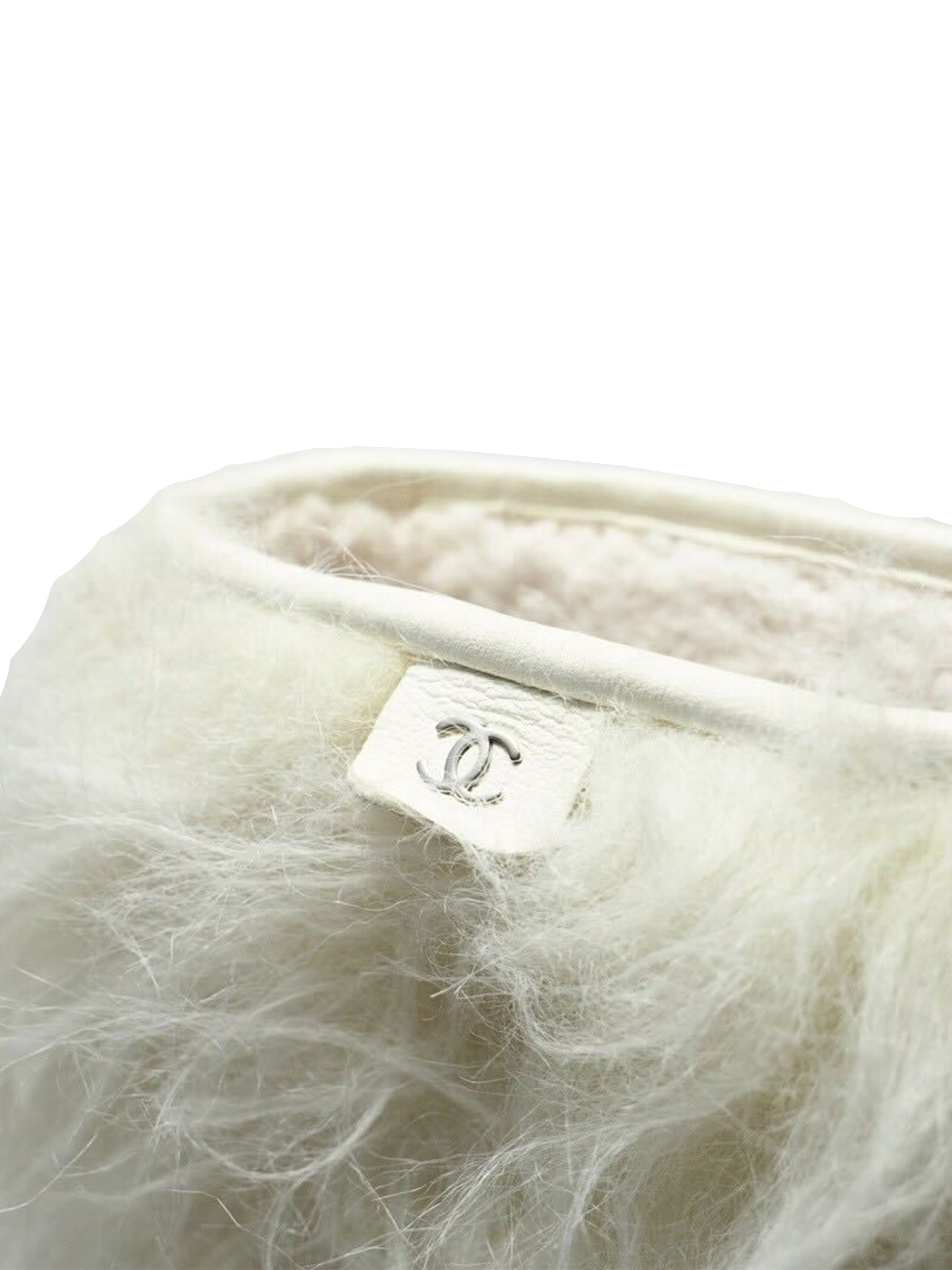 Chanel FW 2010 Rare White Fur CC Boots · INTO