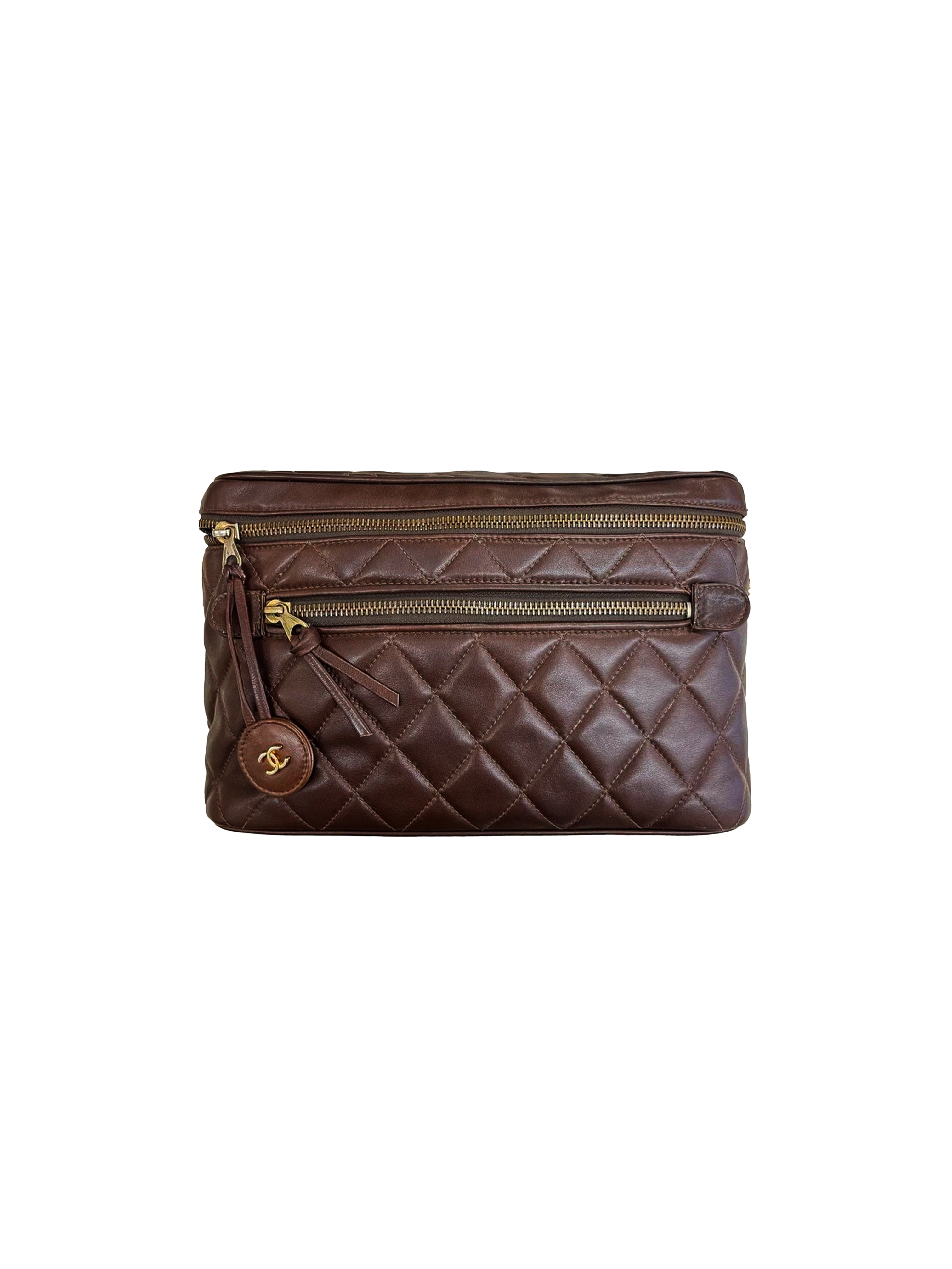 Chanel Early 1980s Chocolate Brown Camera Bag