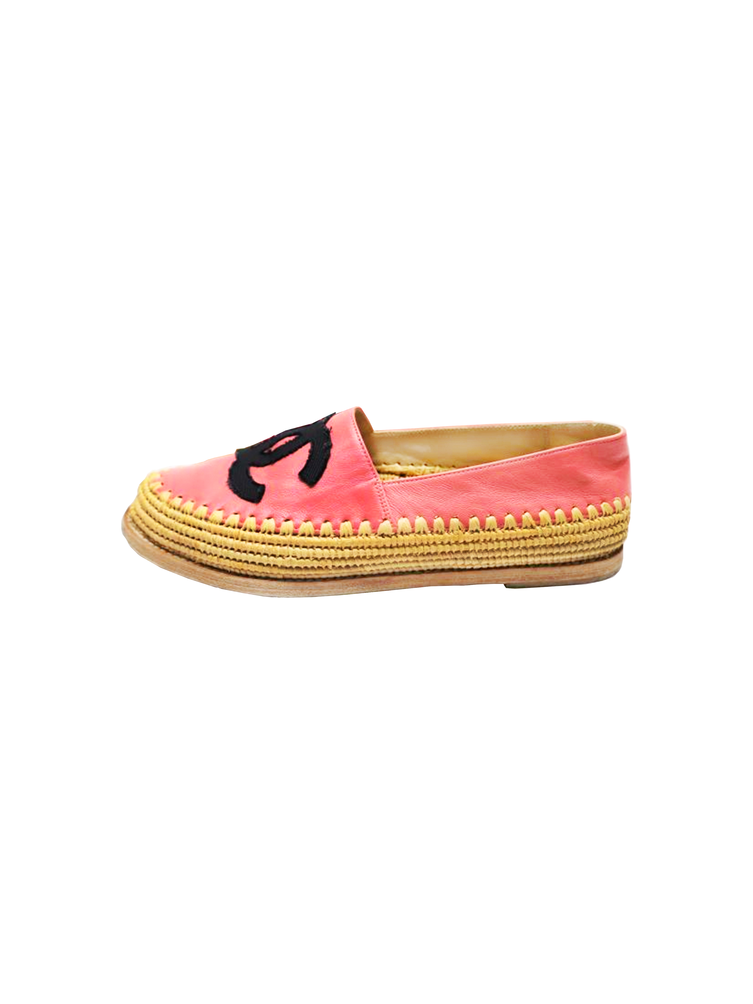 Chanel 2000s Pink Covered Canvas Espadrilles