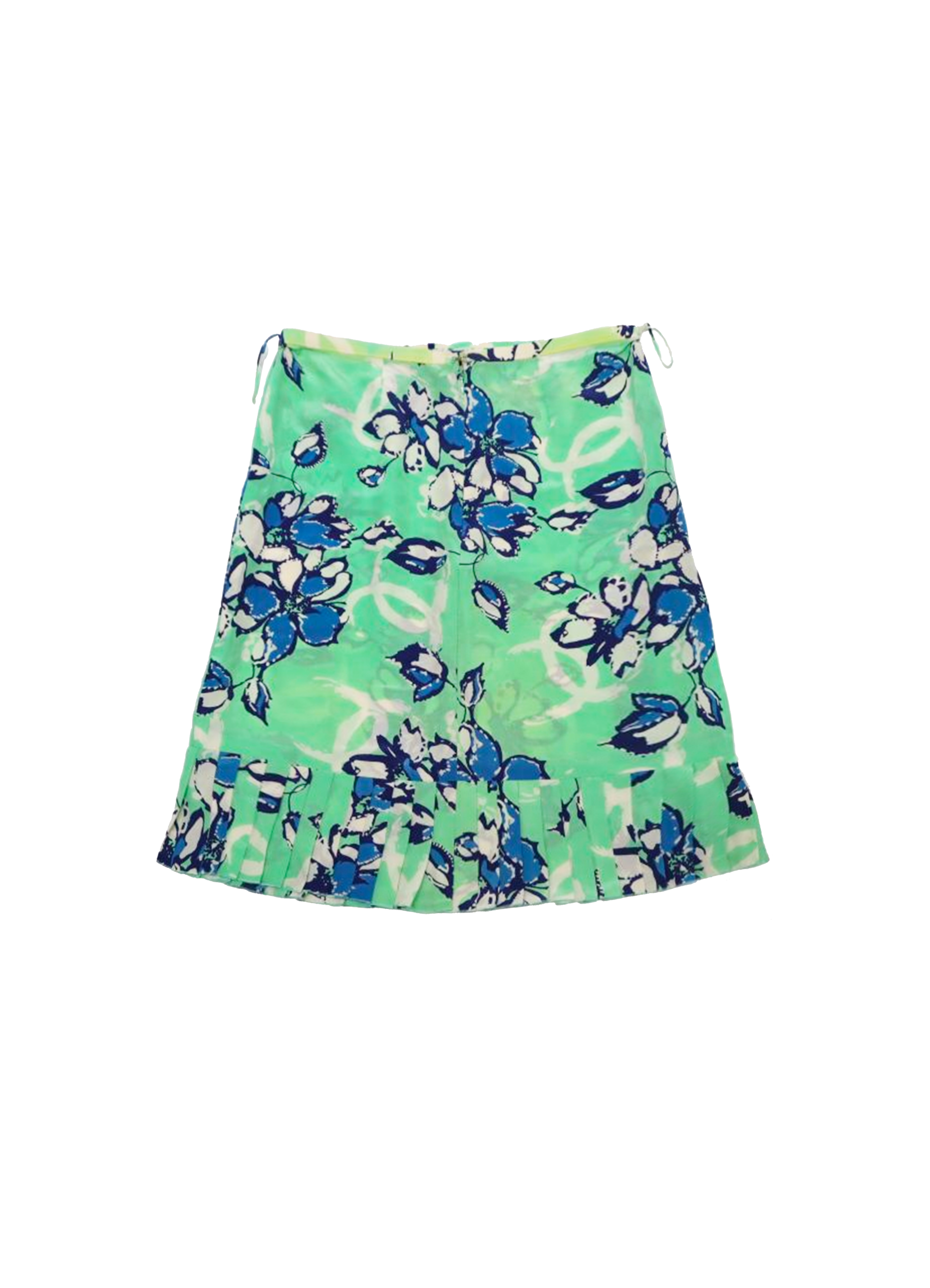 Chanel 2001 SS Floral Green Skirt