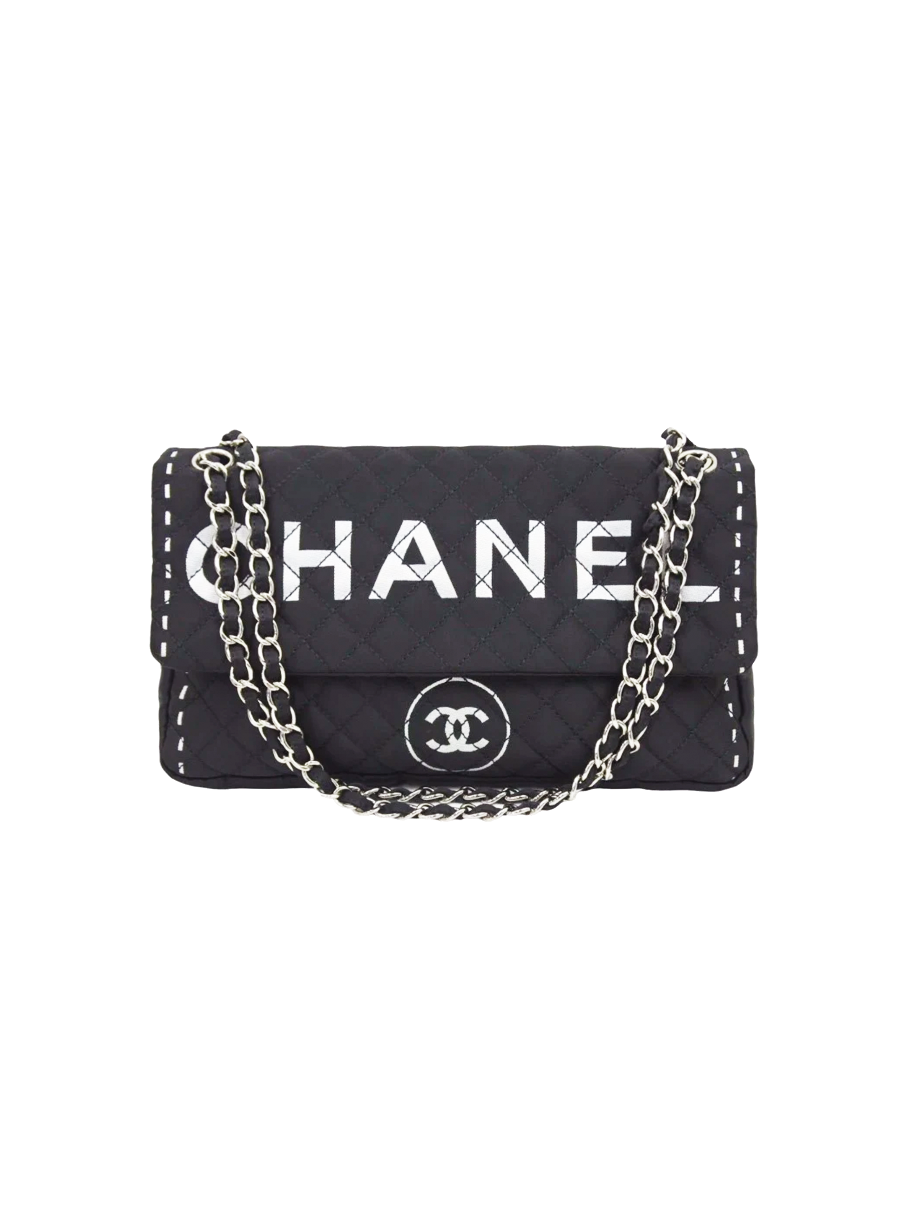 Chanel 2000s Extremely Rare Black CC Flap Bag