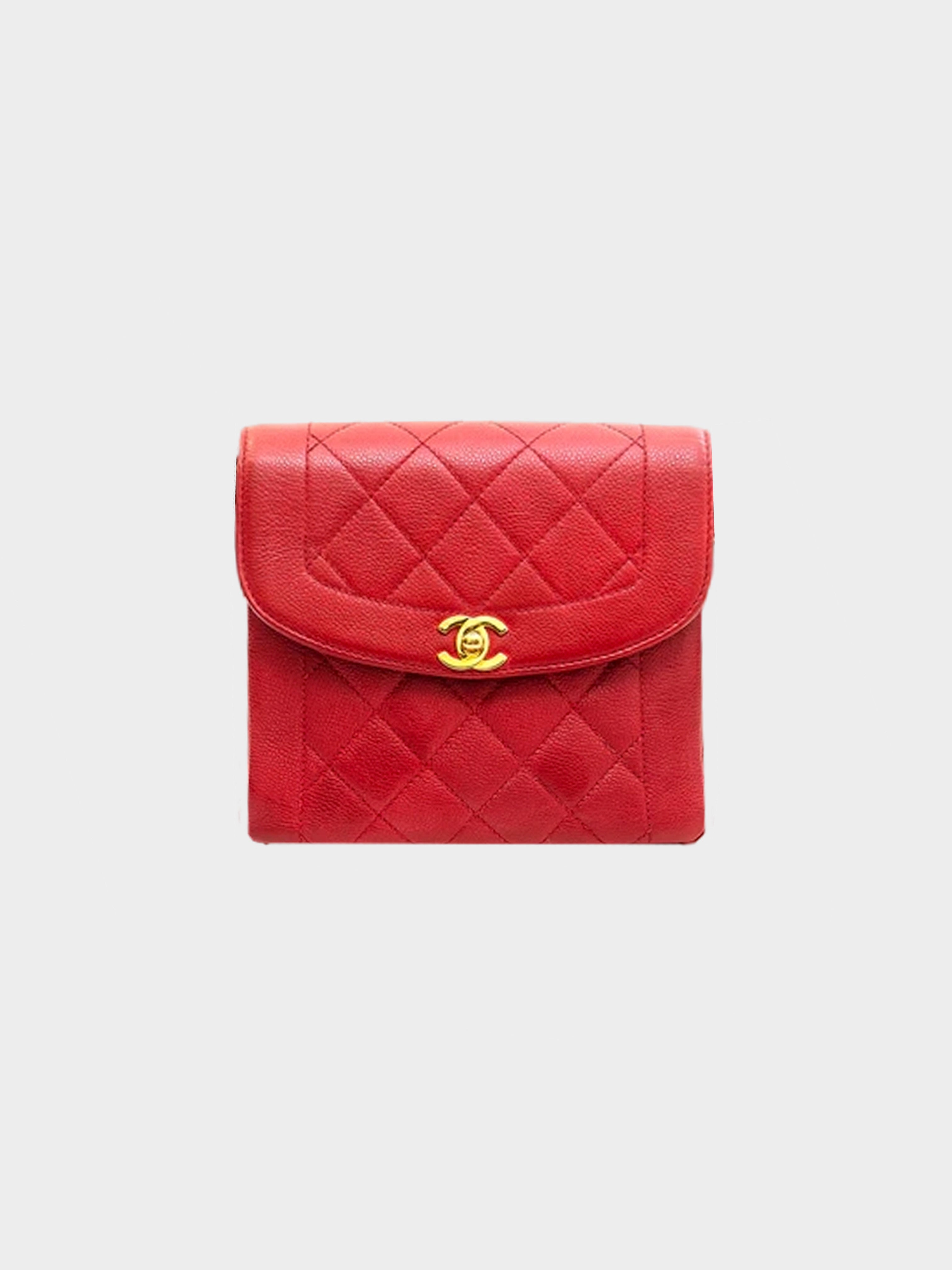 Chanel 1996-1997 Square Red Messenger Bag