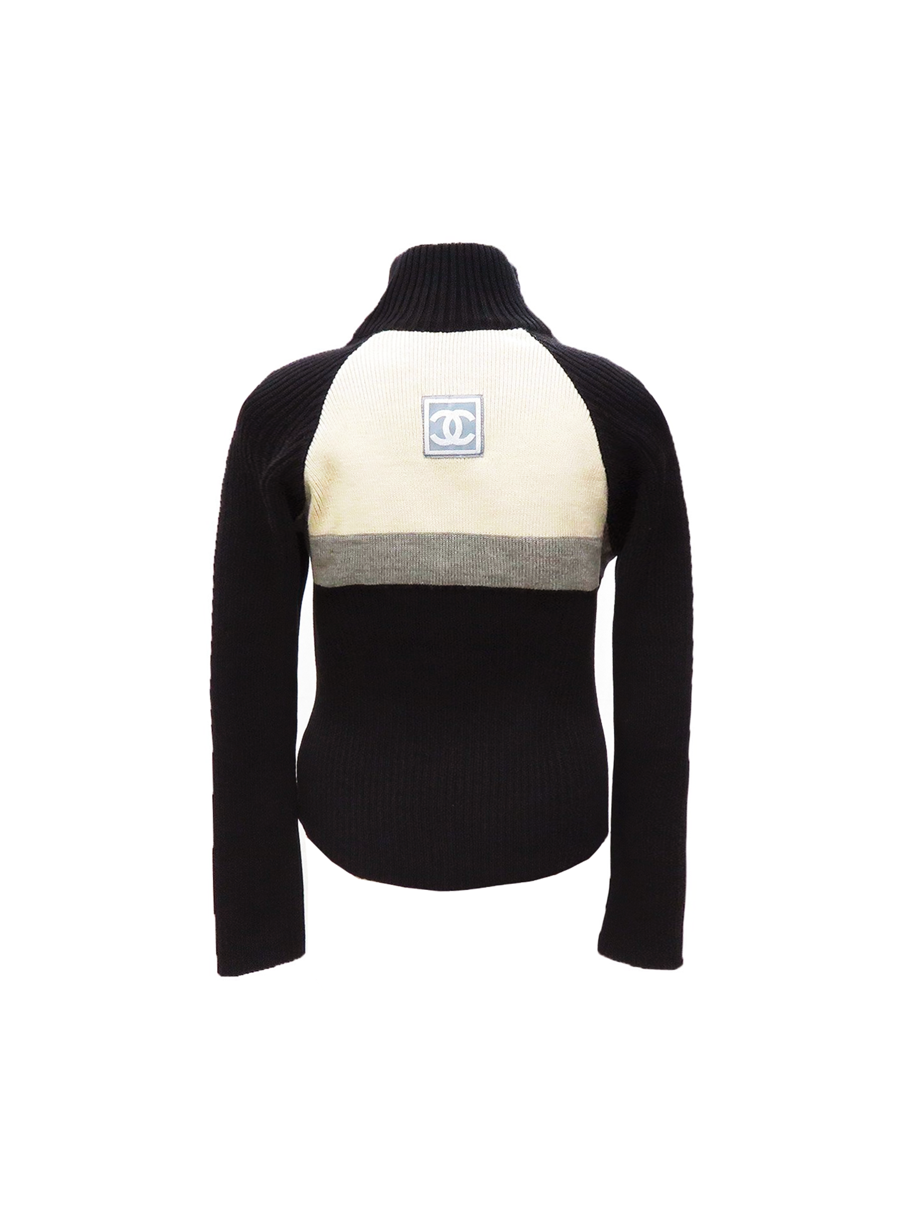 Chanel 2000s Knit Sports Full Zip Sweater