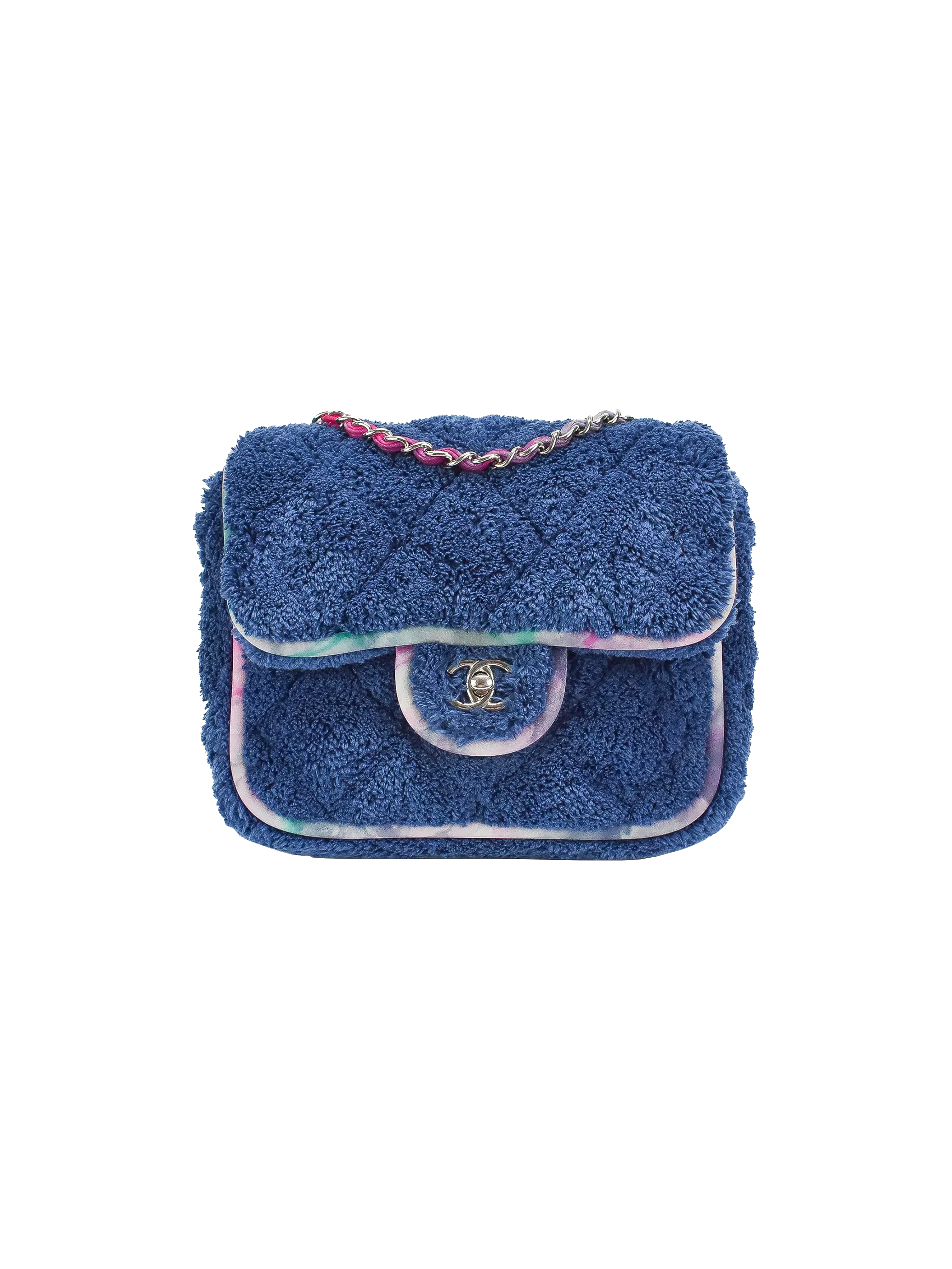 Chanel Terrycloth Navy Tote Bag · INTO