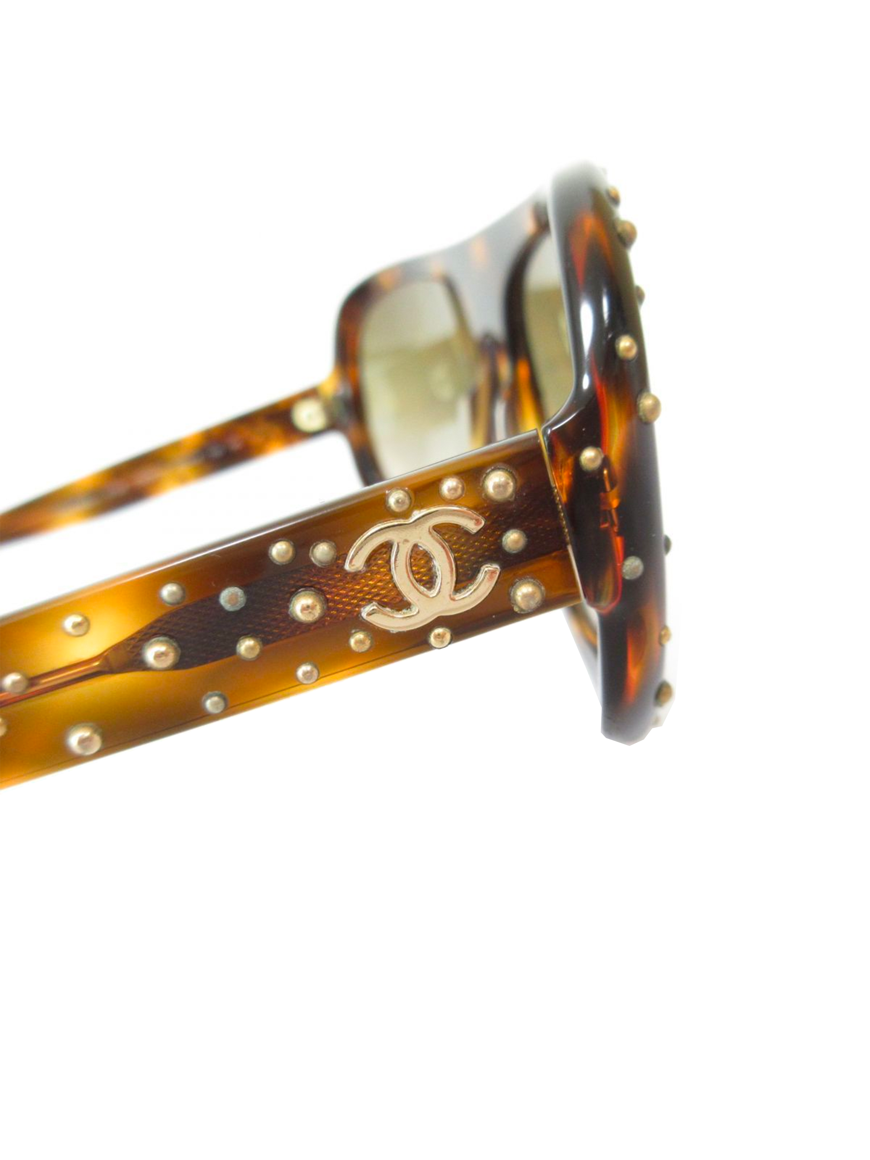 Chanel Speckled Rare Aviator Sunglasses · INTO