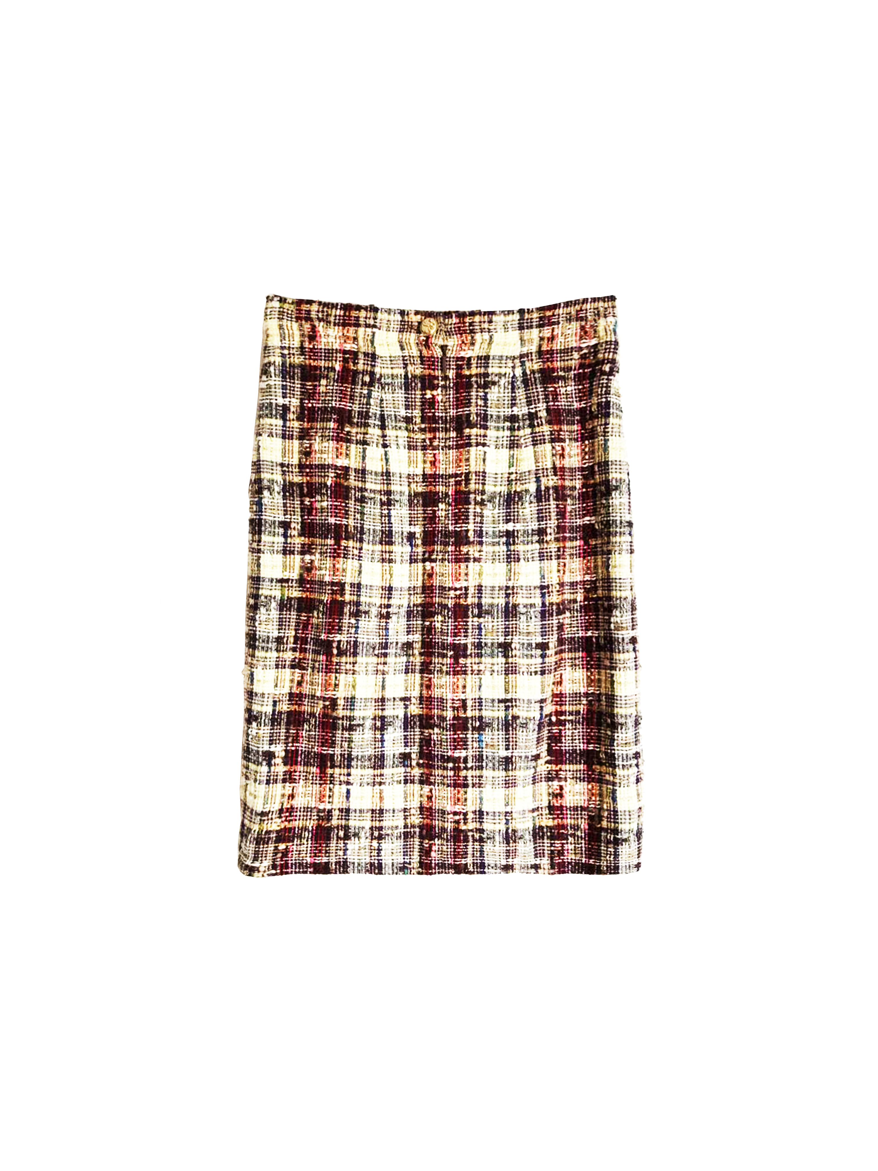 Chanel 1980s Pastel Tweed Mini Skirt · INTO