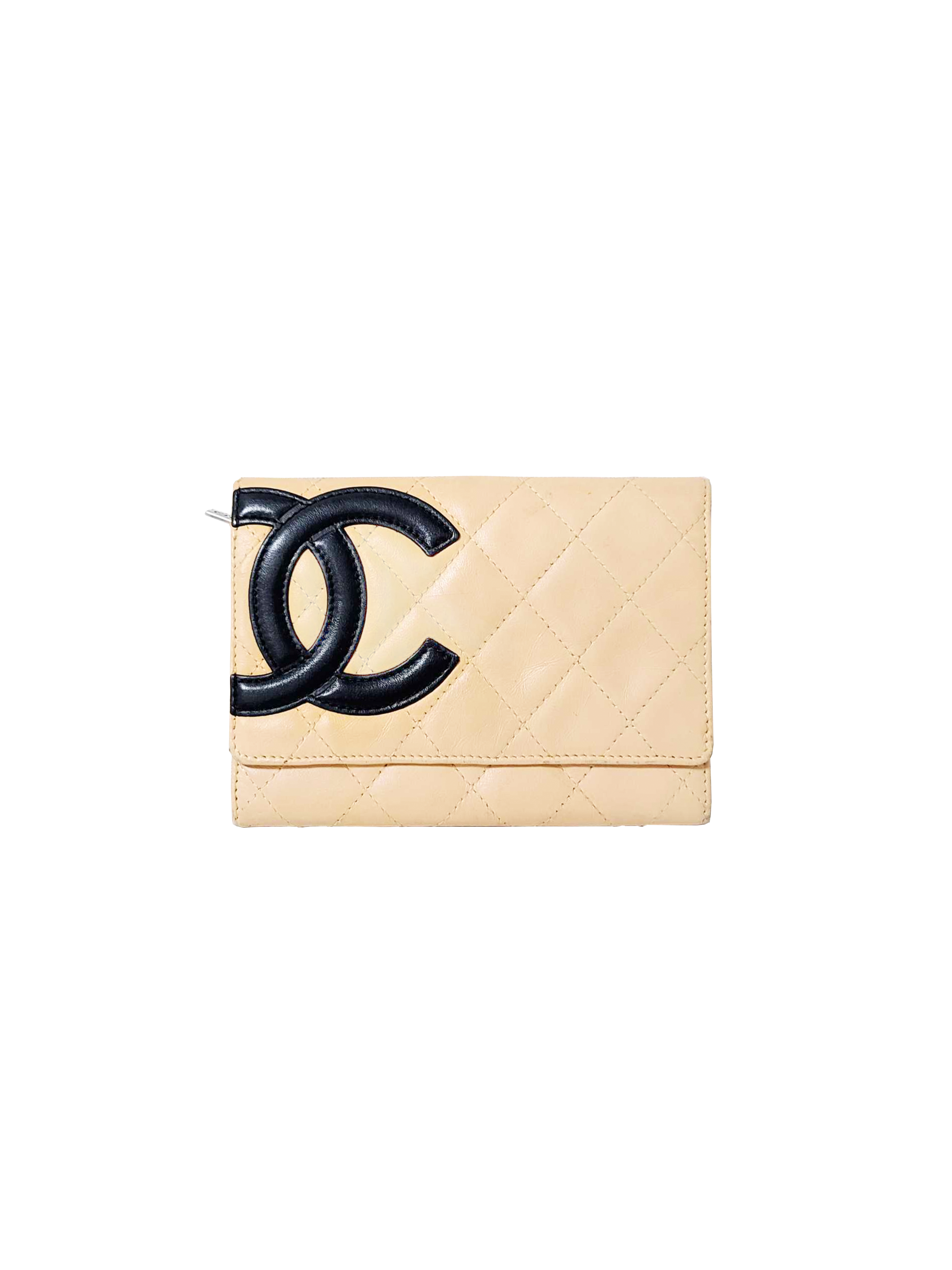 Chanel 2000s Beige Cambon Leather Bi-Fold Wallet · INTO