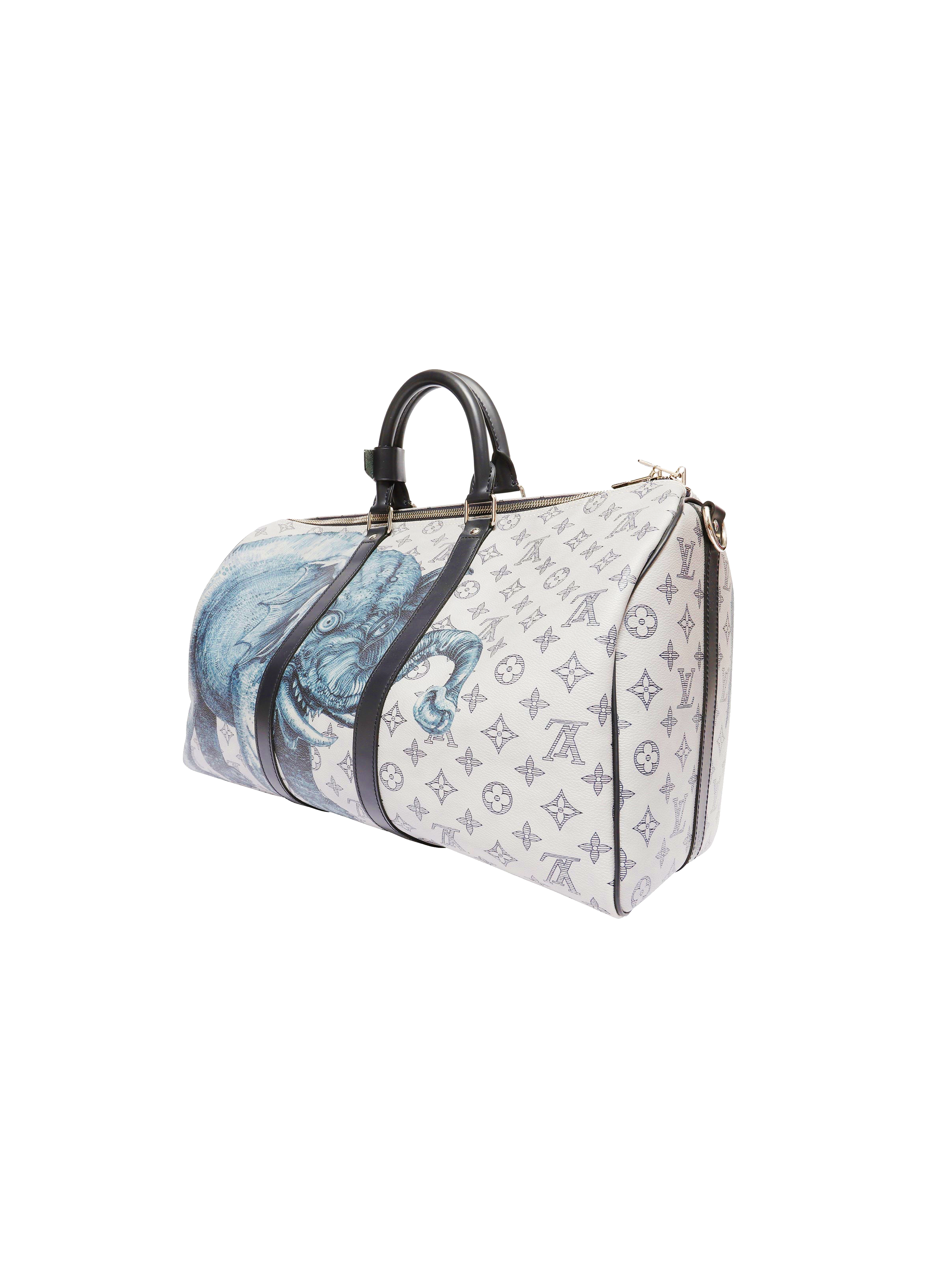 Louis Vuitton x Takashi Murakami Keepall Monogram 45 White