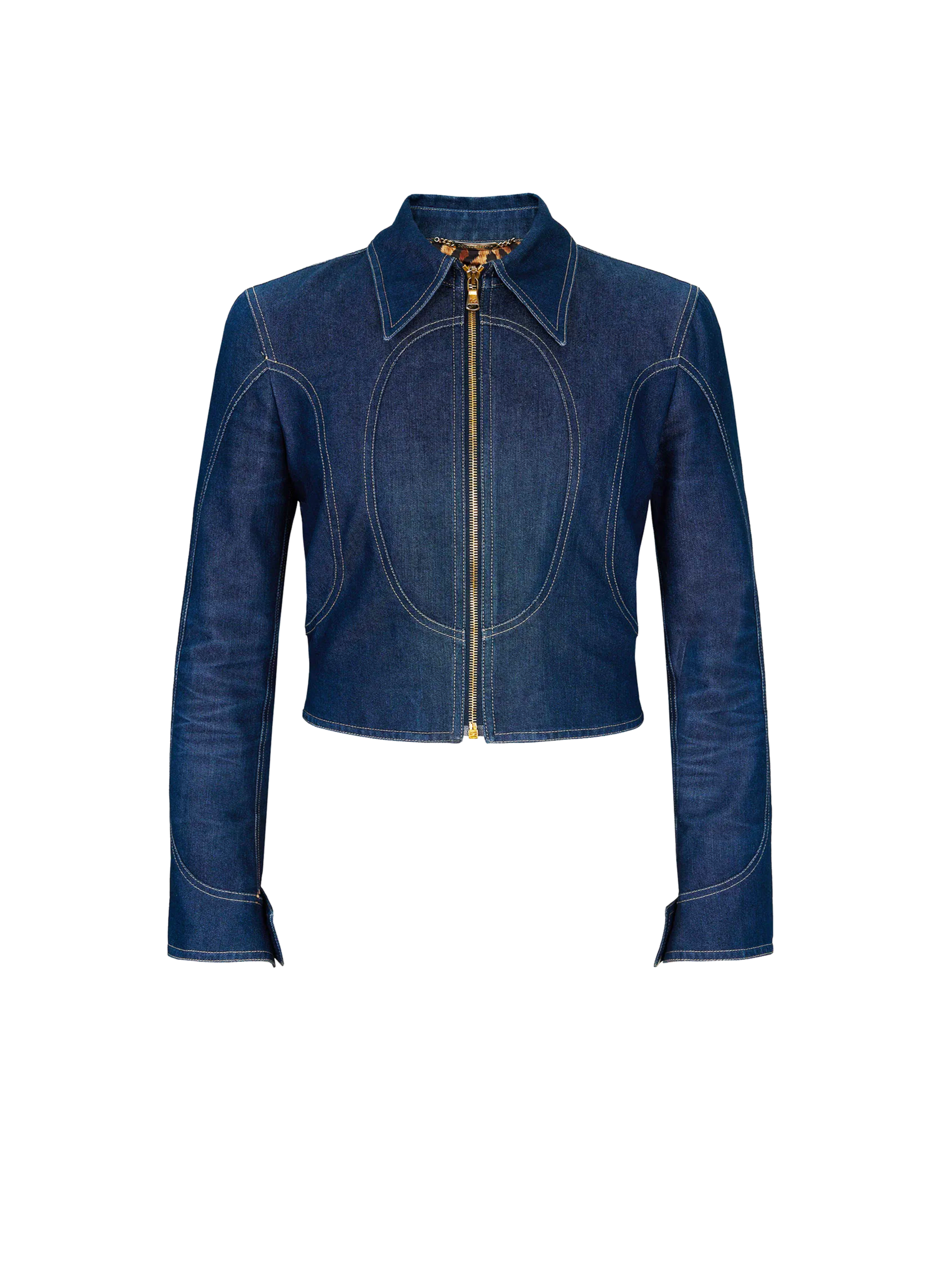 Dolce and Gabbana Spring 2001 Denim Jacket with a Golden Buckle