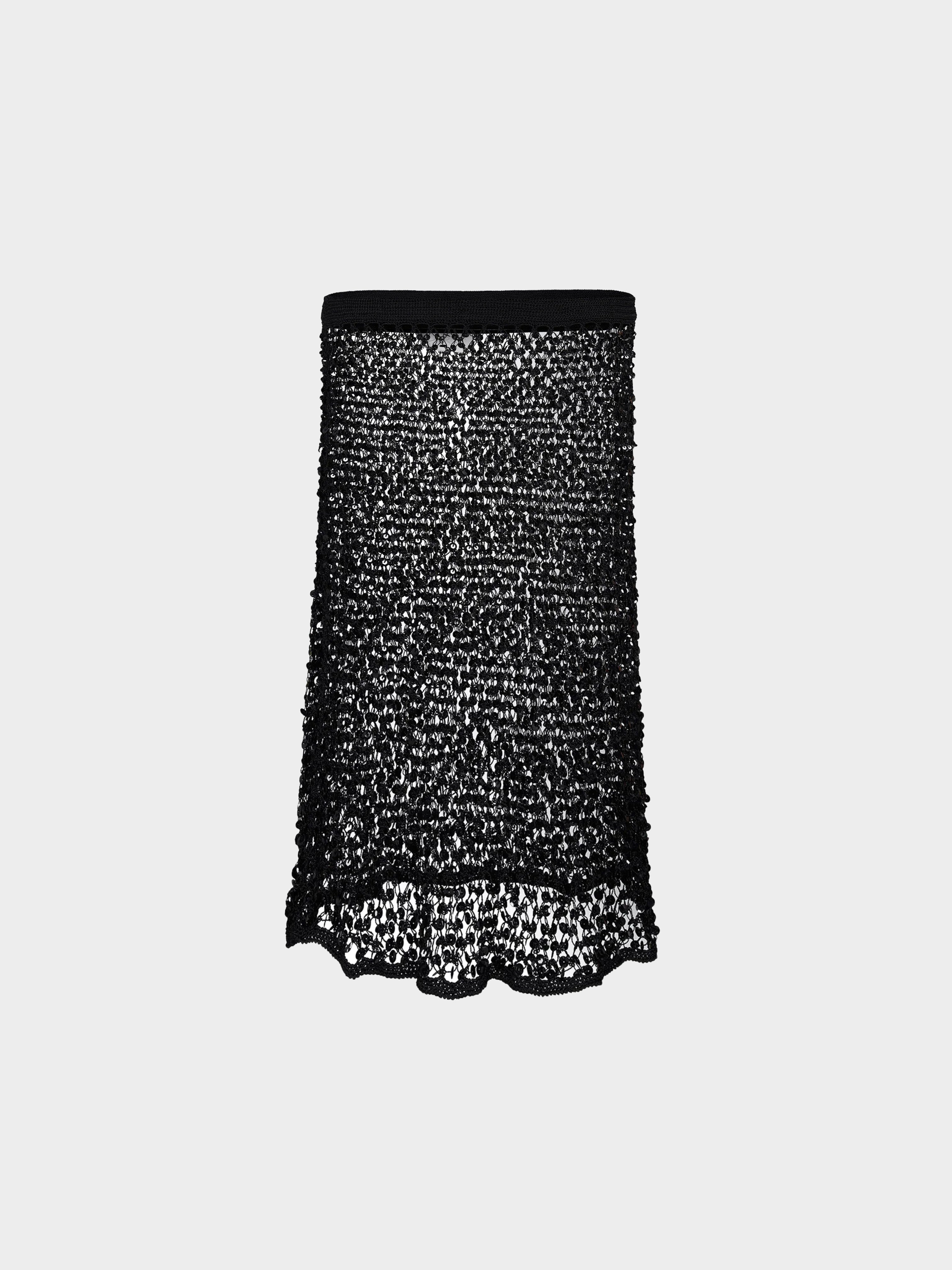 Dolce and Gabbana D&G SS 1998 Black Mesh Skirt