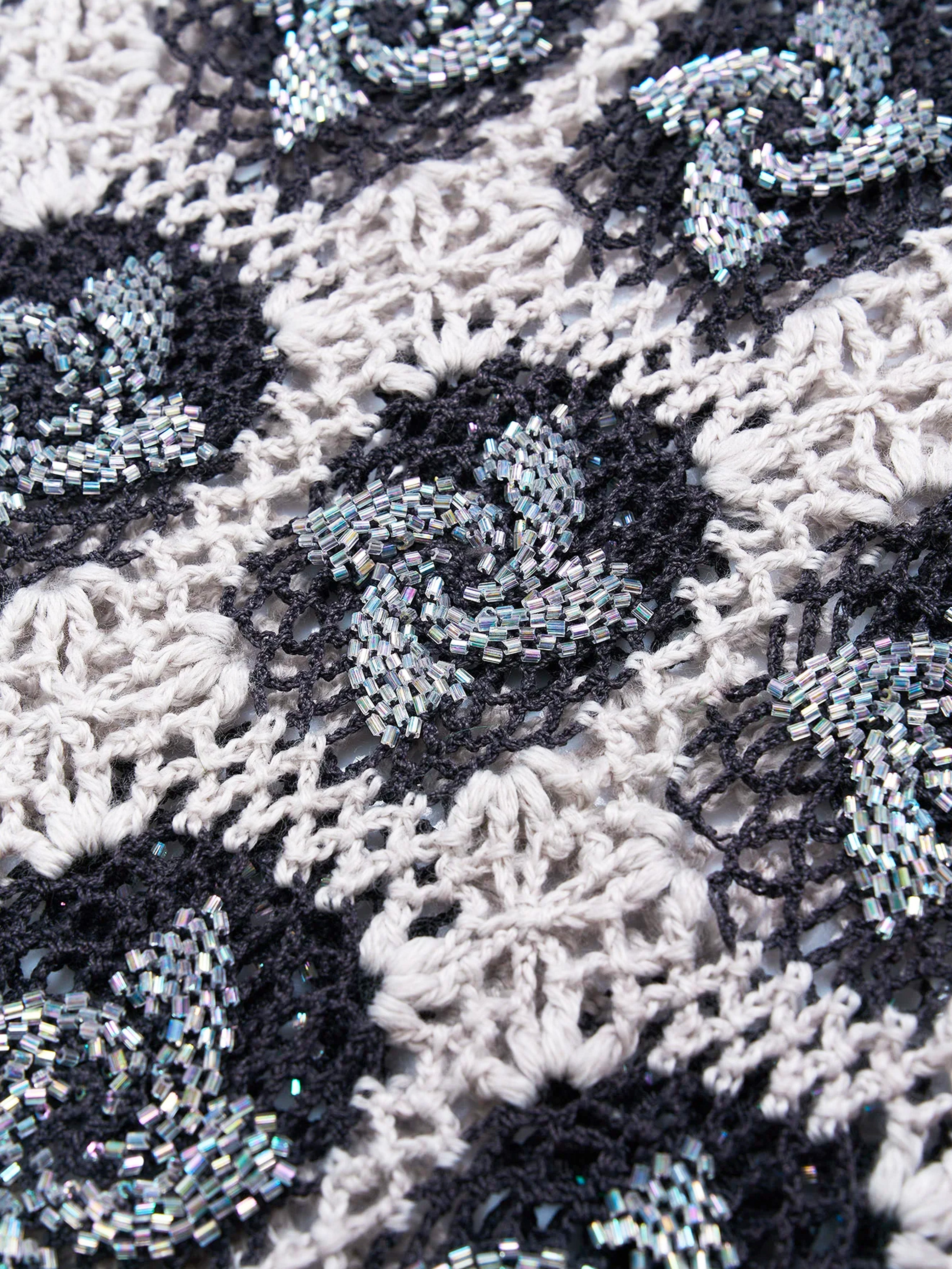Dolce and Gabbana D&G SS99 Beaded Crochet Top