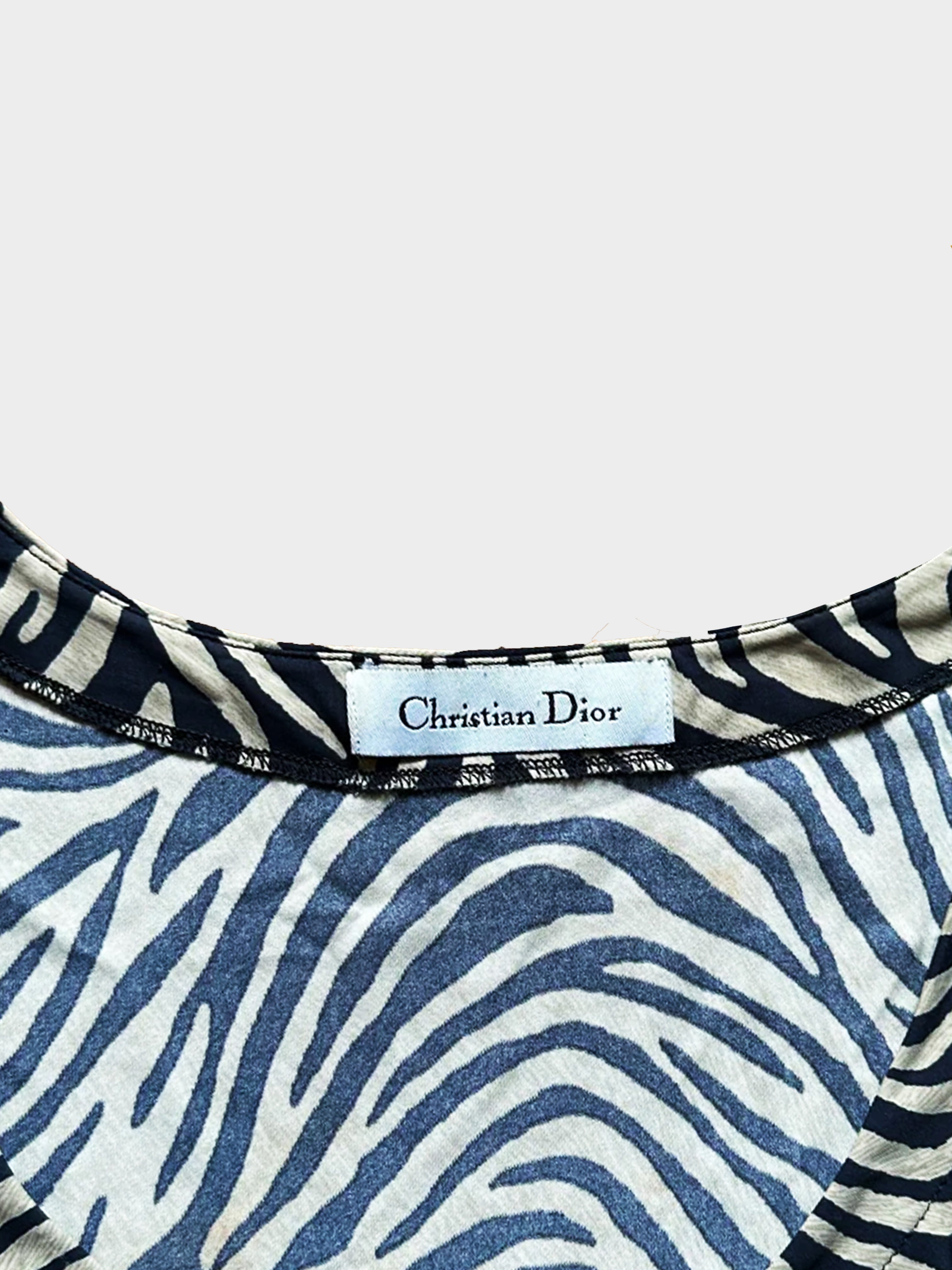 Christian Dior 2000s Zebra Bodysuit